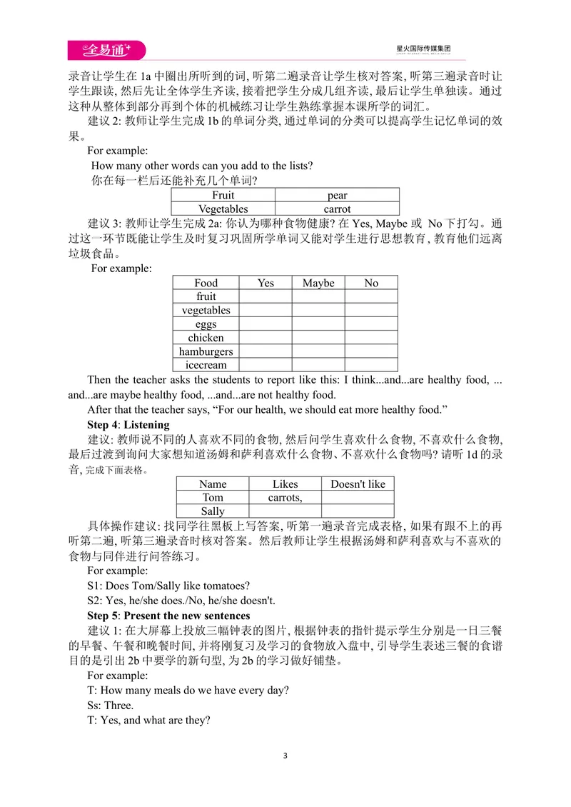 《Unit6SectionB1a-2c_初中英语789_最新人教版英语七年级上册_七上英语旧版_第四套（全易通）_人教版英语七年级上册教案课件资源_人教版英语七年级上册教案课件资源_Unit6》第3页预览