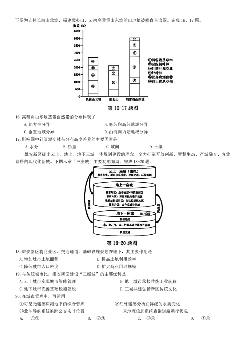 《浙江省桐浦富兴教研联盟2025-2026学年高二下学期5月阶段检测地理试题_2024-2027高二（7-7月题库）_2026年06月高二试卷》第4页预览
