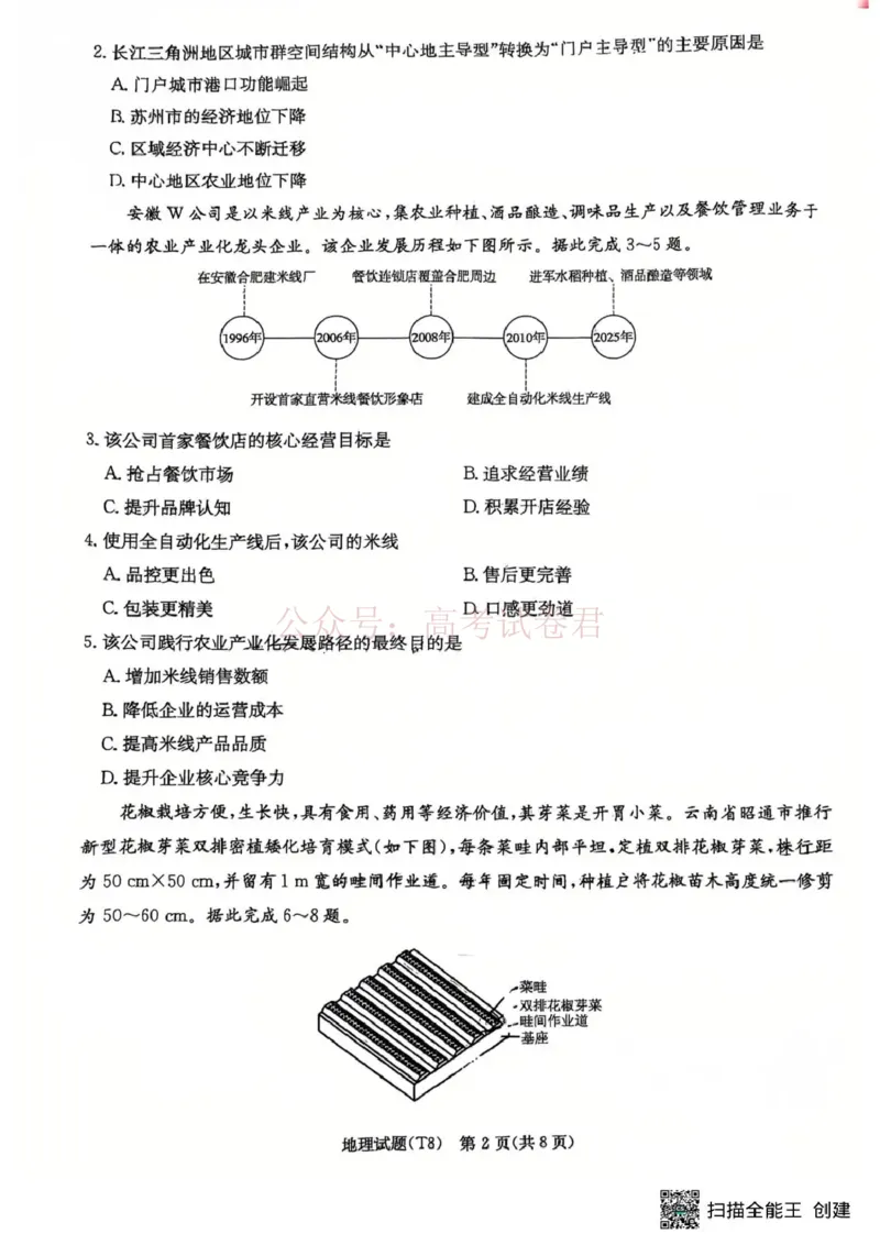 《湖南师大附中2026届高三4月高考模拟考试（一）地理+答案_副本_12.2026年4月全国各地高考模拟卷_2026年4月_湖南师大附中模拟卷一2026年湖南师范大学附属中学高三模拟卷(一)全科》第2页预览