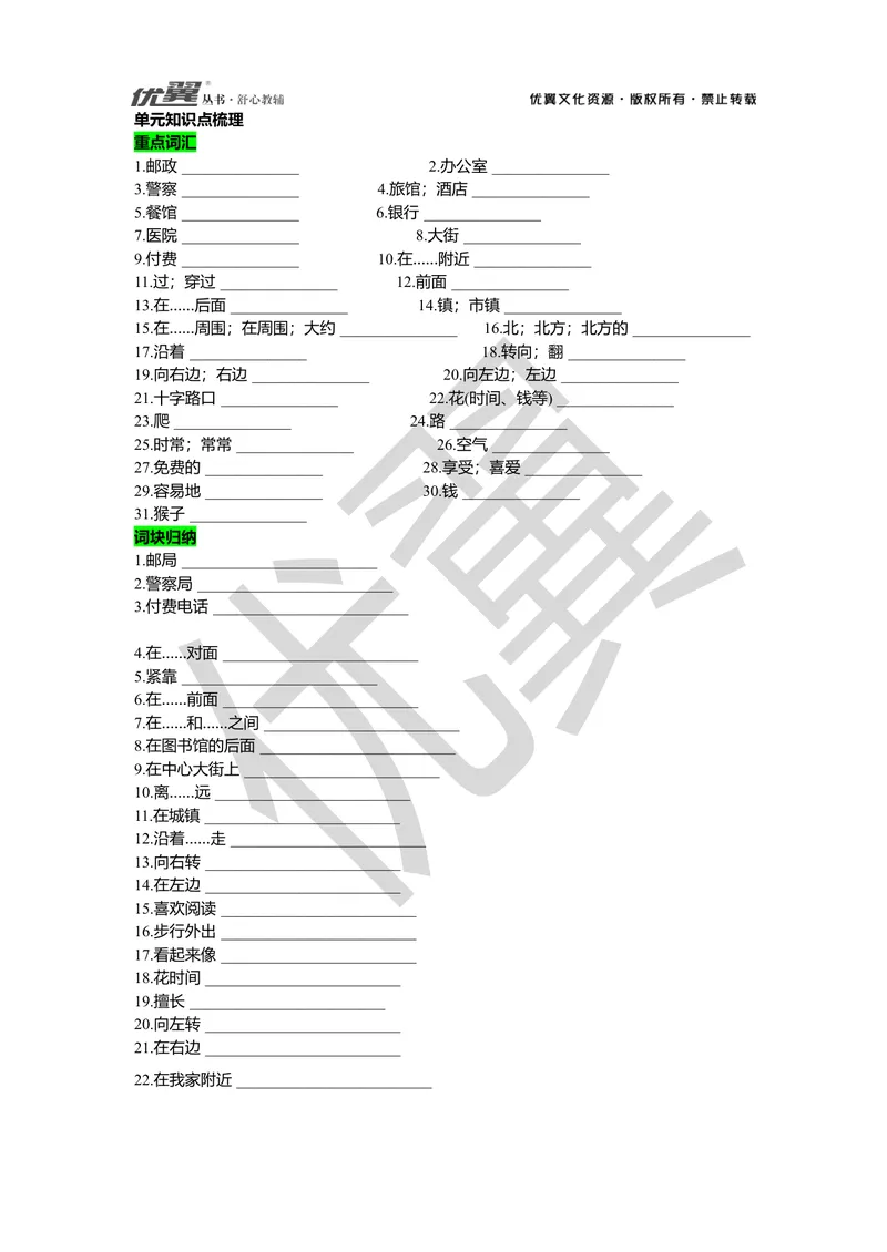 《Unit8复习课件学生版_初中英语789_最新人教版英语七年级下册_七下英语旧版_人教版英语七年级下册教学资料（优翼）_人教版英语七年级下册(RJ)--7.单元复习课件_七下unit8》第1页预览