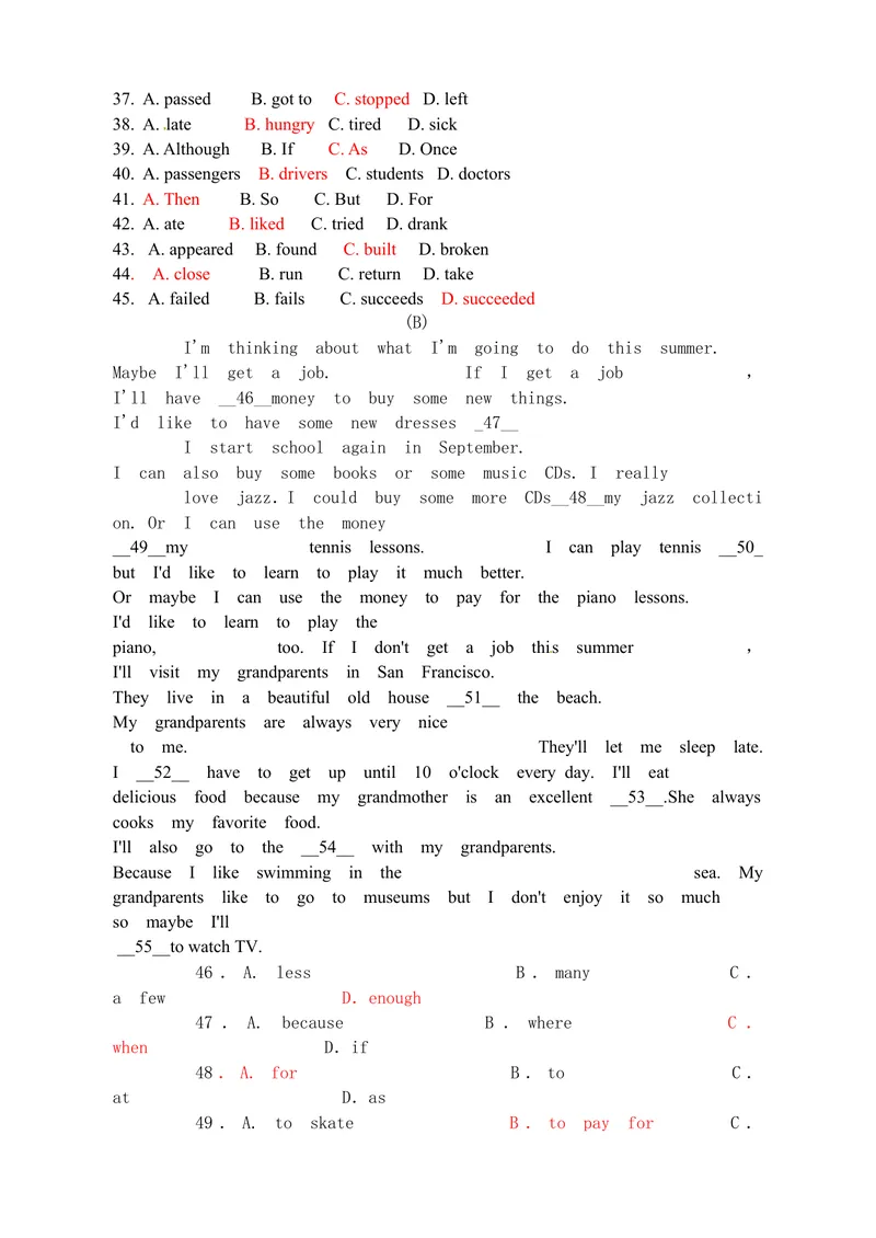 《Units9-10单元检测题及答题卡_初中英语789_最新人教版英语八年级上册_老版（含有参考价值）_03练习和试卷人教版初中英语八上（多版本）易提分旗舰店_单元测试卷（4套可选）》第4页预览