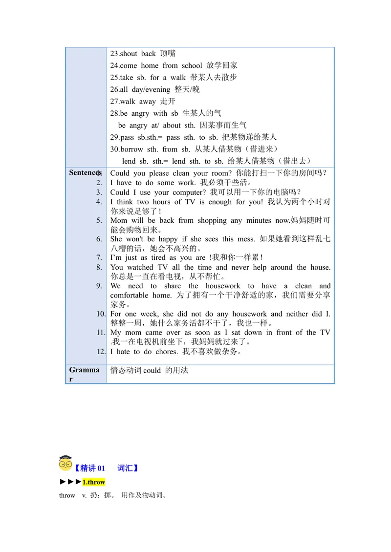 《Unit3（单元知识清单）-（人教版）_初中英语789_最新人教版英语八年级下册_旧版（有参考价值）_版本二_八年级英语下册（人教版）_知识清单》第3页预览