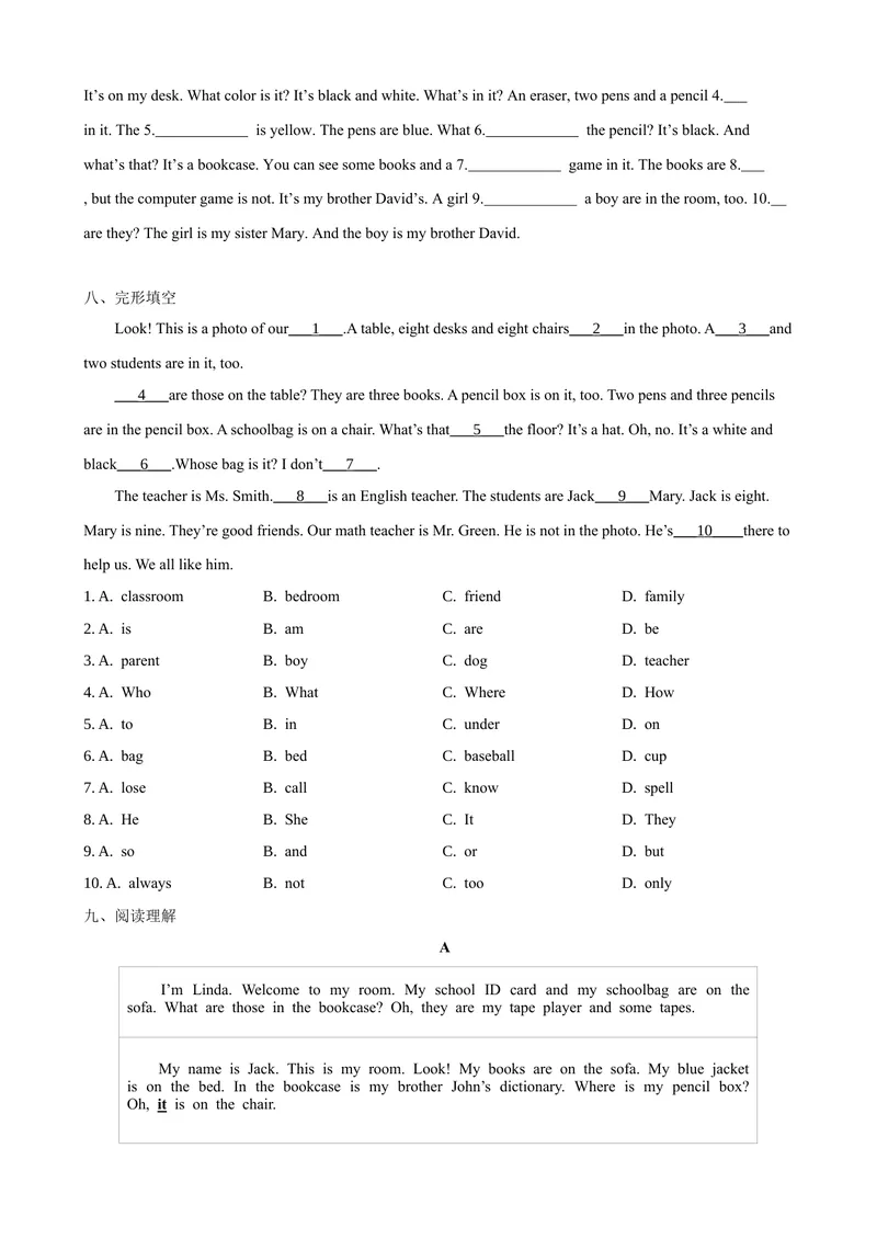 《Unit4第3课时SectionB（1a-1e）（课时练习）（原卷版）_初中英语789_最新人教版英语七年级上册_英语7上最新改版_赠送英语7上旧版资料和新版课文好多一样仍具有很高参考价值》第4页预览