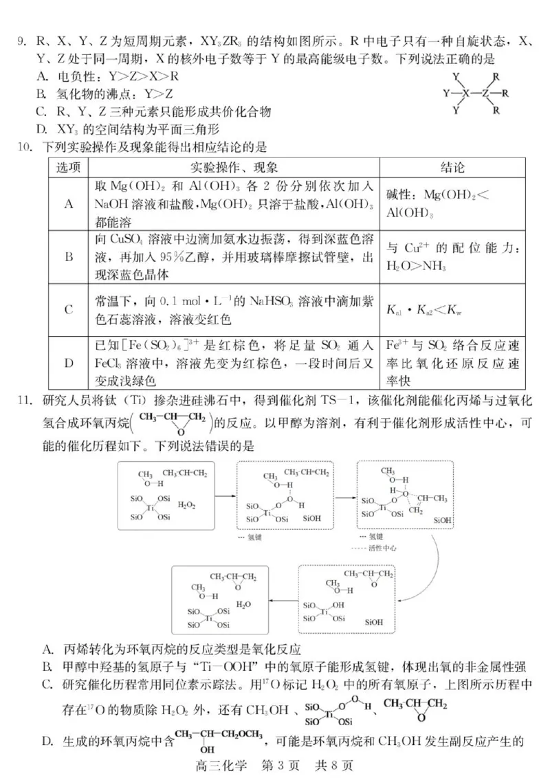 《河北省NT20名校联合体高三年级5月高三质量检测化学试卷（含答案）2026年5月高三质量检测（化学）_2024-2027高三（6-6月题库）_2026年05月高三试卷》第3页预览