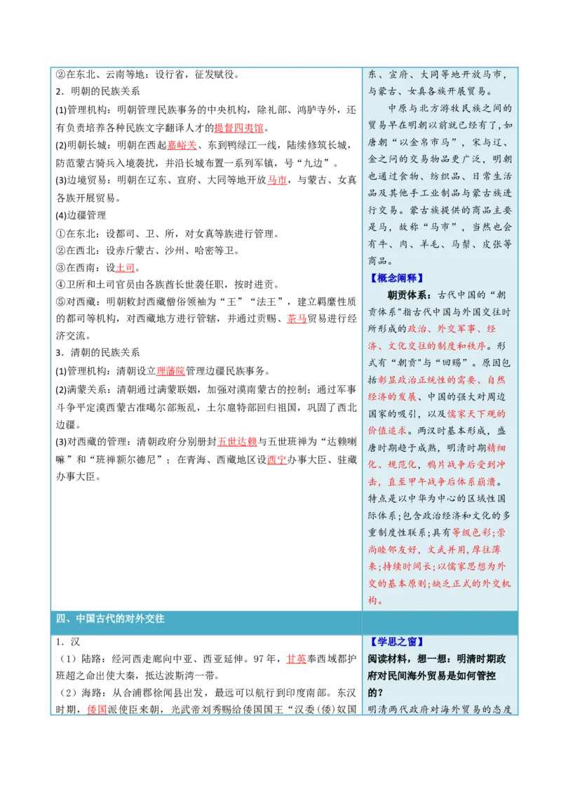 《第11课中国古代的民族关系与对外交往（答案版）_新版高中_高中历史新版_高中历史选择性必修1（统编版）_同步讲义_2024版》第3页预览