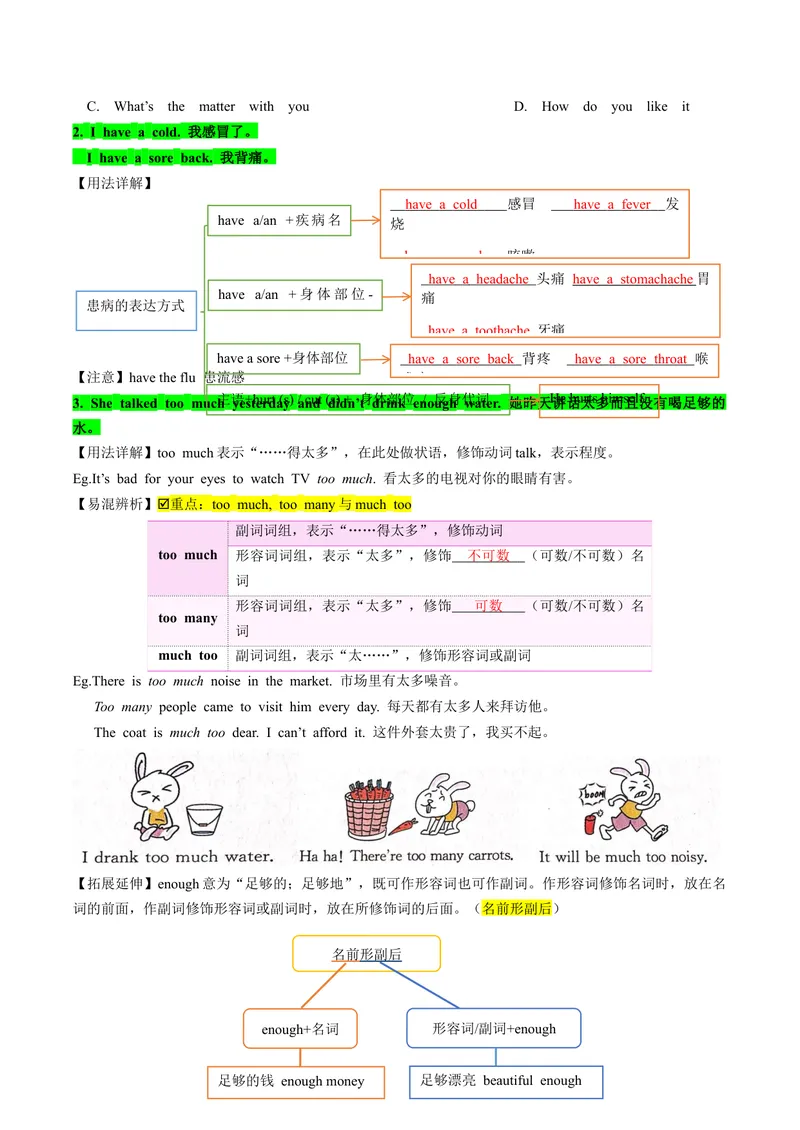 《人教版八年级下册英语Unit1单元知识点讲义（教师版）_初中英语789_最新人教版英语八年级下册_旧版（有参考价值）_版本二_八年级英语下册（人教版）_单元知识点讲义_教师版（含答案）》第4页预览