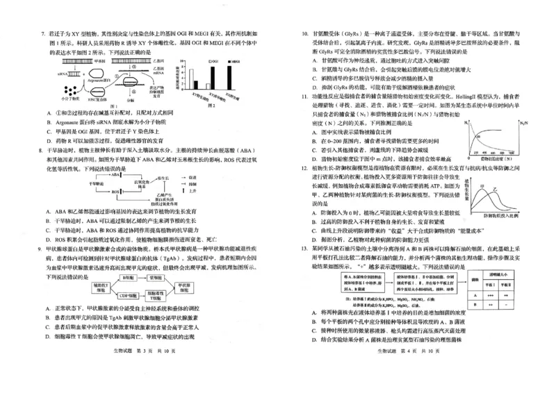 《生物试题卷-2026届青岛二模_2024-2027高三（6-6月题库）_2026年05月高三试卷_260511山东省青岛市2026年高三年级第二次适应性检测（全科）》第2页预览