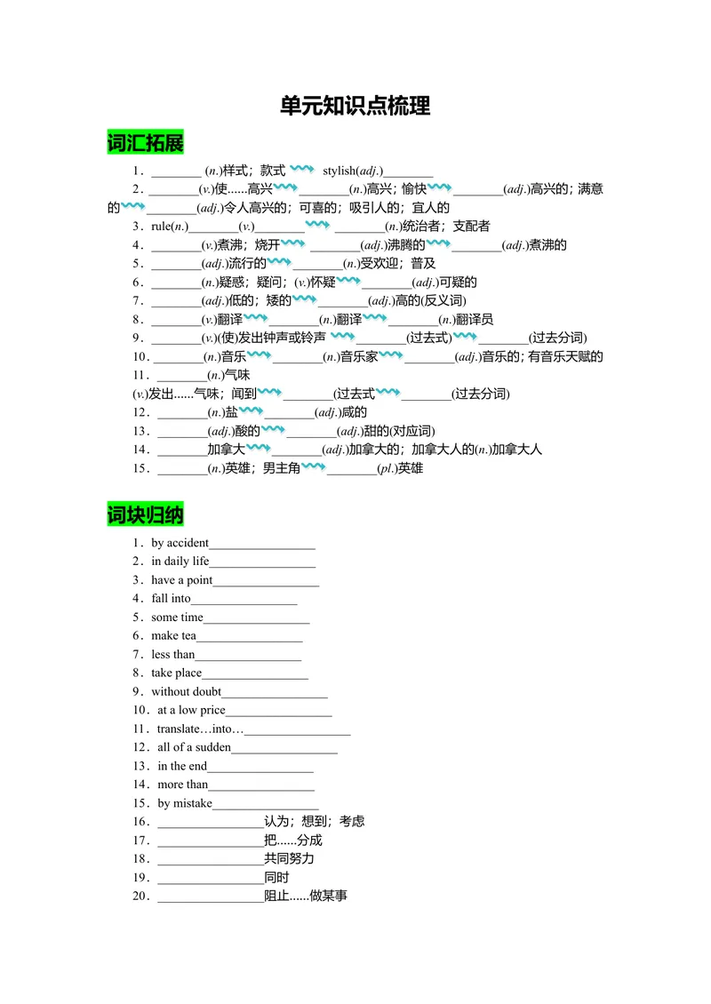 《Unit6复习课件学生版_初中英语789_旧版人教版英语九年级全册_旧版可参考_08.复习课件_单元复习课件（第2套）_unit6》第1页预览