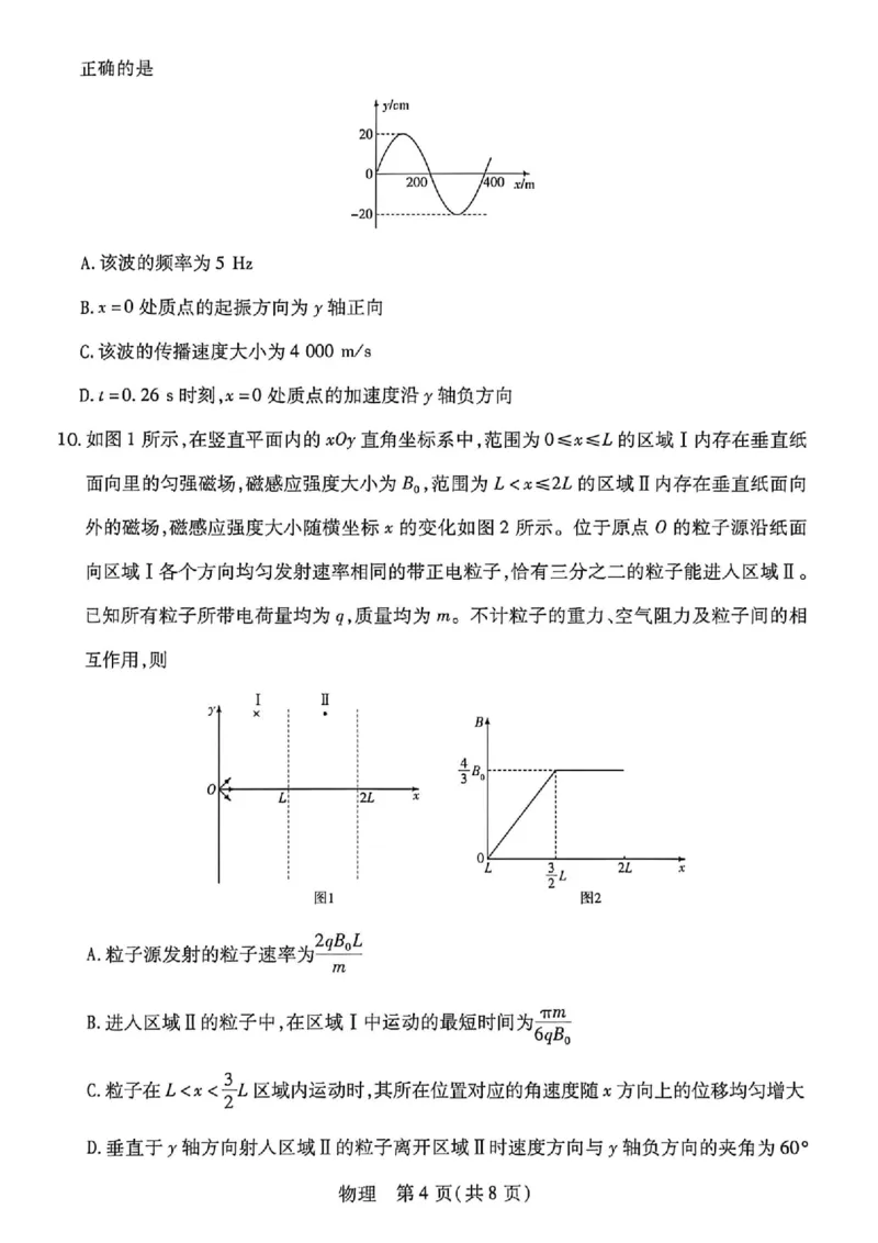 《物理_2024-2027高三(6-6月题库)_2026年05月高三试卷_260510安徽省卓越县中联盟2025-2026学年高三下学期五月(一)_物理试卷+答案2026年安徽省卓越县中联盟高三五月天一大联考(一)》第4页预览