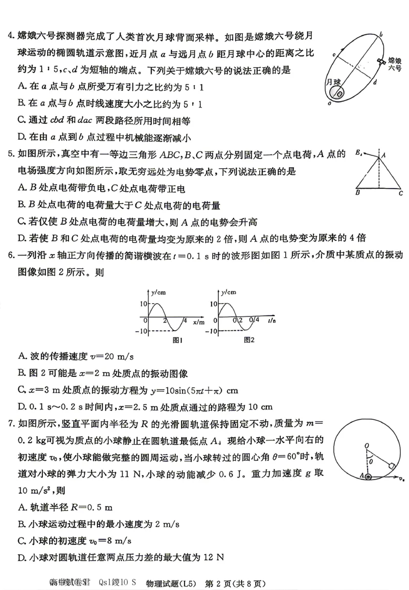 《物理试卷-湖南炎德英才联考2026届高三5月考前模拟_2024-2027高三(6-6月题库)_2026年05月高三试卷_260511湖南炎德英才联考2026届高三5月考前模拟(5月7-9)(全科)》第2页预览