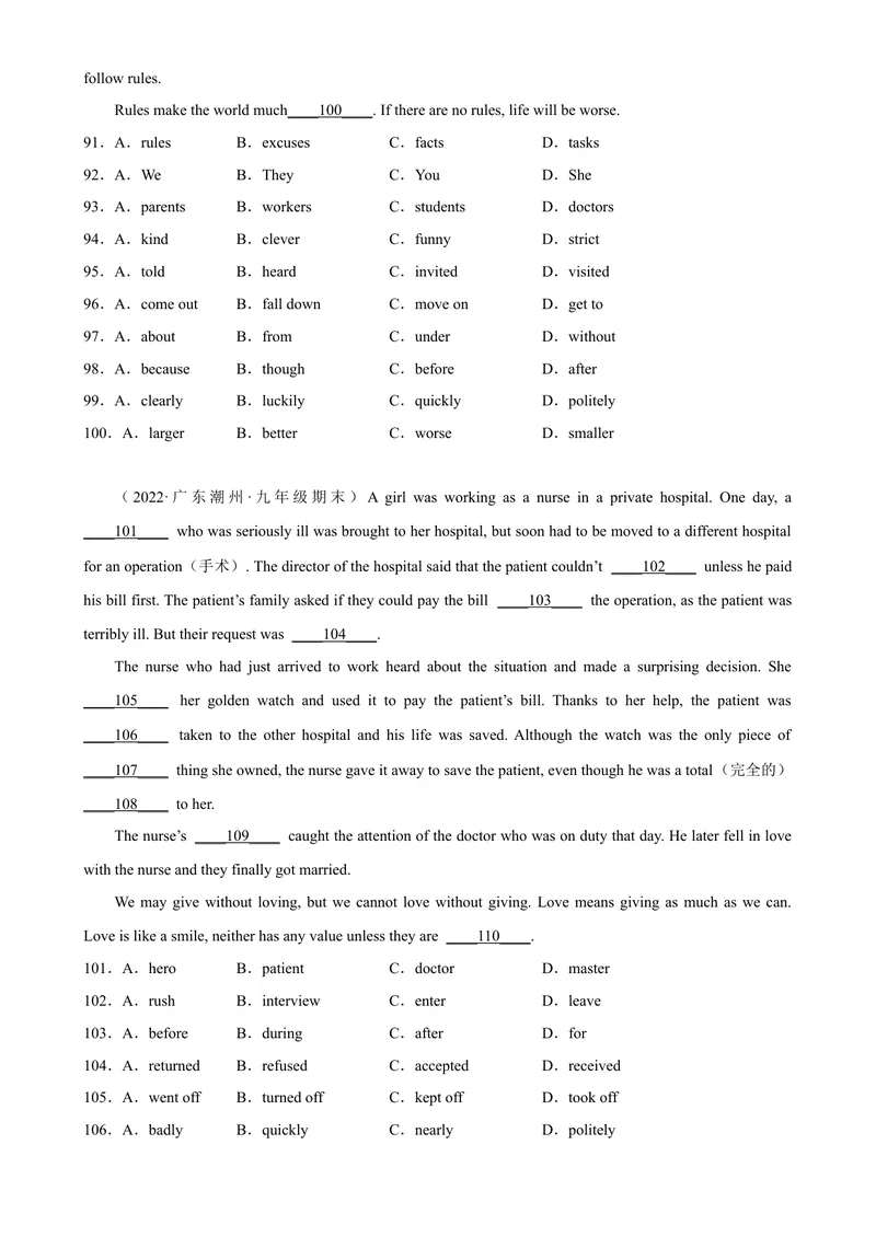 《专题05+完形填空20篇（10空题）（名校最新期末真题）-2023学年9年级期末复习查缺补漏_初中英语789_旧版人教版英语九年级全册_新更新初中英语9全_12期中期末复习专项_期末复习》第9页预览