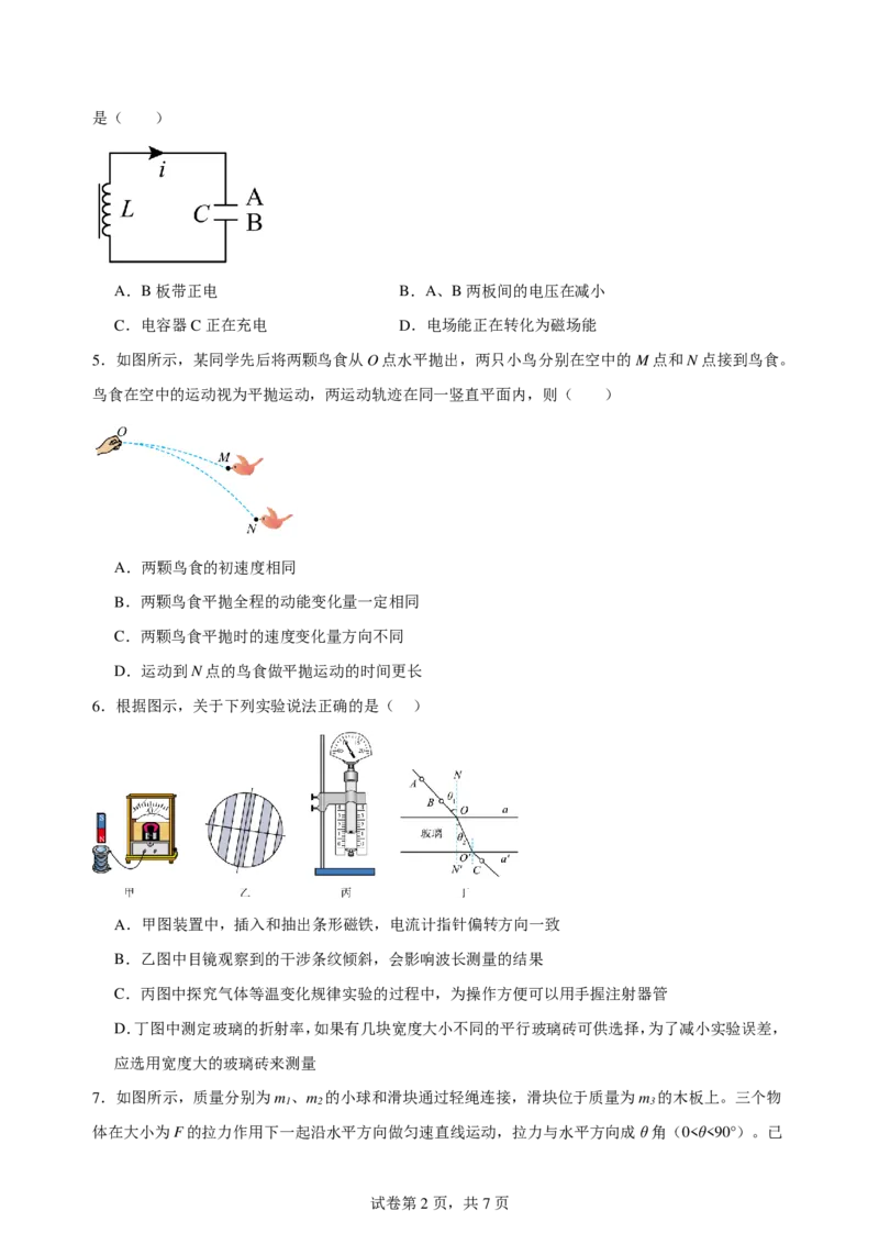 《江苏省宿迁中学2026届最后一练高三物理试卷_2024-2027高三（6-6月题库）_2026年06月高三试卷（数理化）_2026年6月高中物理试卷汇编_0604物理_2026届江苏宿迁中学高三最后一练物理试卷+答案》第2页预览