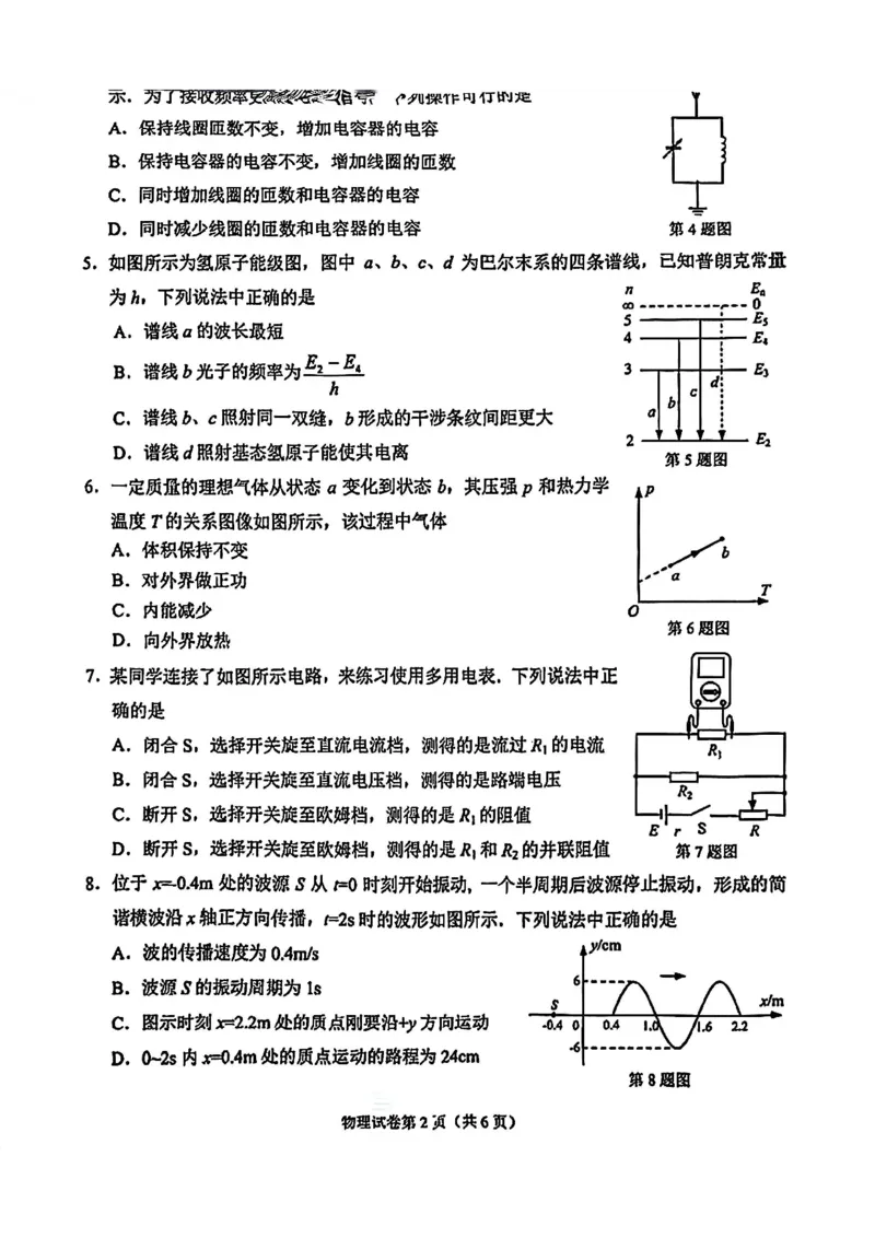 《物理-江苏省2026届高三新高考基地第二次大联考_2024-2027高三（6-6月题库）_2026年05月高三试卷_260503江苏省2026届高三新高考基地第二次大联考》第2页预览