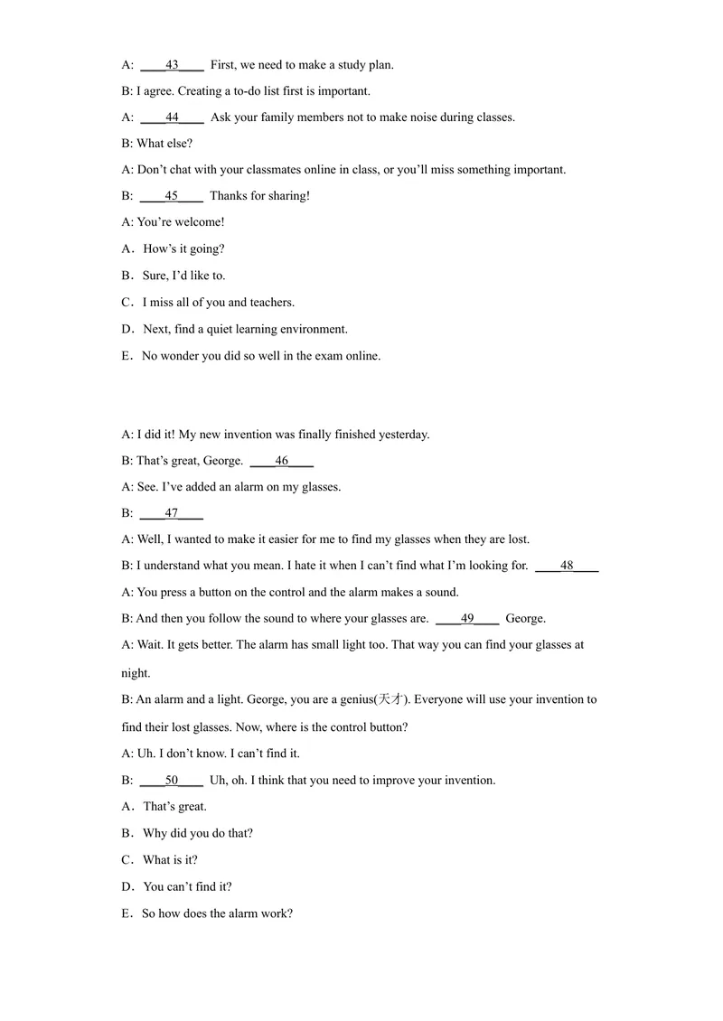 《专题06补全对话2022-2023学年九年级英语上学期期末高分冲刺专练（人教新目标）（原卷版）_初中英语789_26秋最新人教版英语九年级上册_26秋人教九上_39、赠送其它资料_旧版资料》第6页预览