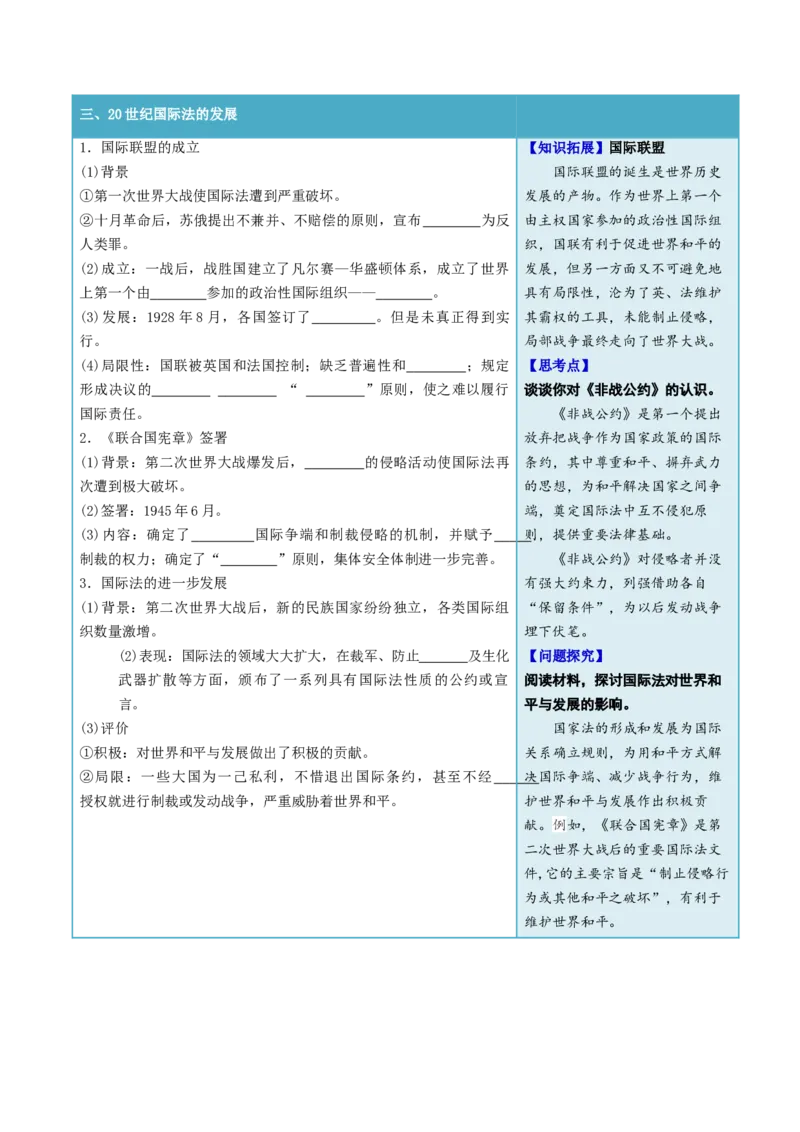 《第12课近代西方民族国家与国际法的发展（学生版）_新版高中_高中历史新版_高中历史选择性必修1（统编版）_同步讲义-P5_2024版》第3页预览