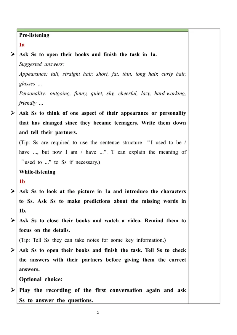 《Unit4SectionA（1a-1c）教案_初中英语789_旧版人教版英语九年级全册_旧版可参考_03.英语9全一册-核心素养教案+PPT课件第3套_9英课件+三维目标教案_9全英语课件+教案Unit4》第2页预览