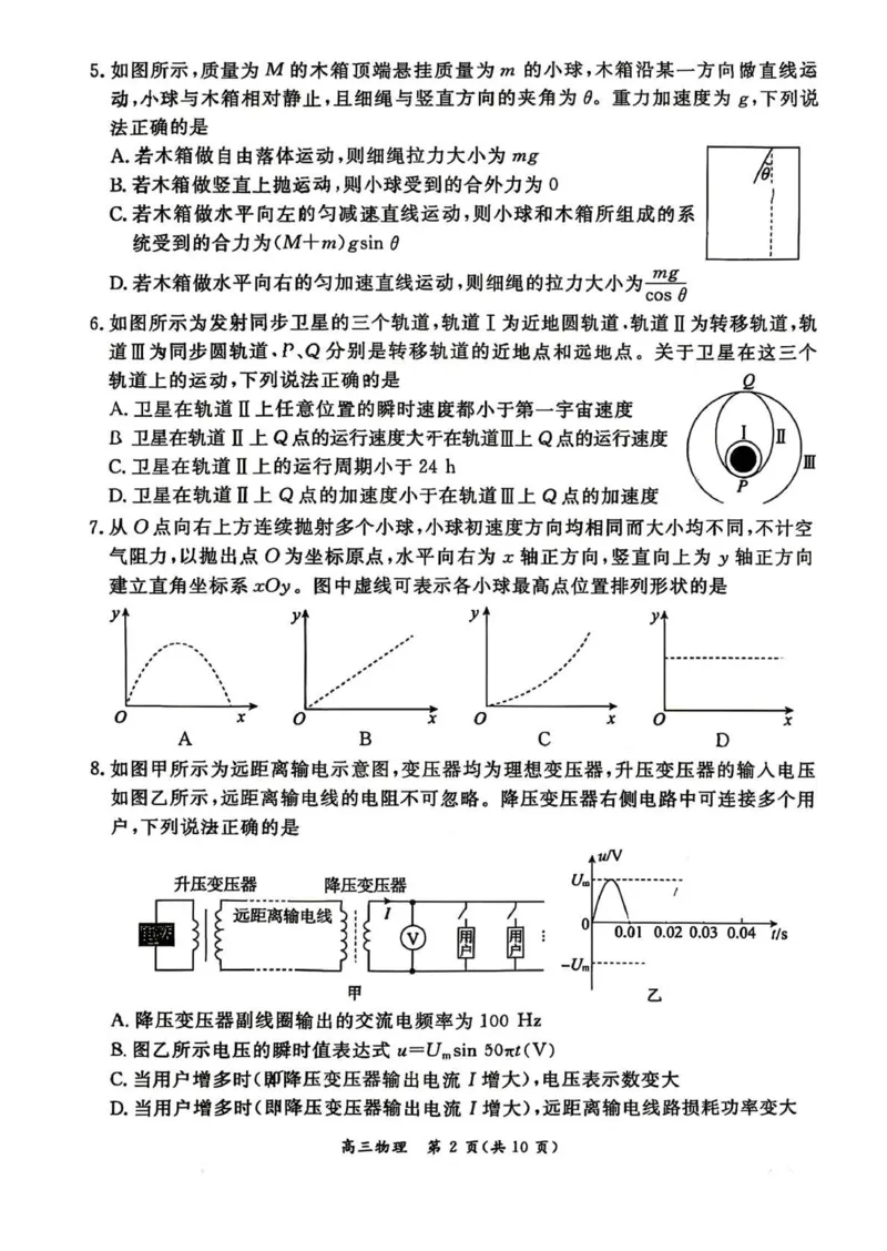 《物理试题+答案-北京市东城区2025—2026学年度第二学期高三综合练习(二)(二模)_2024-2027高三(6-6月题库)_2026年05月高三试卷_260510北京市东城区2026届第二学期高三二模(全科)》第2页预览
