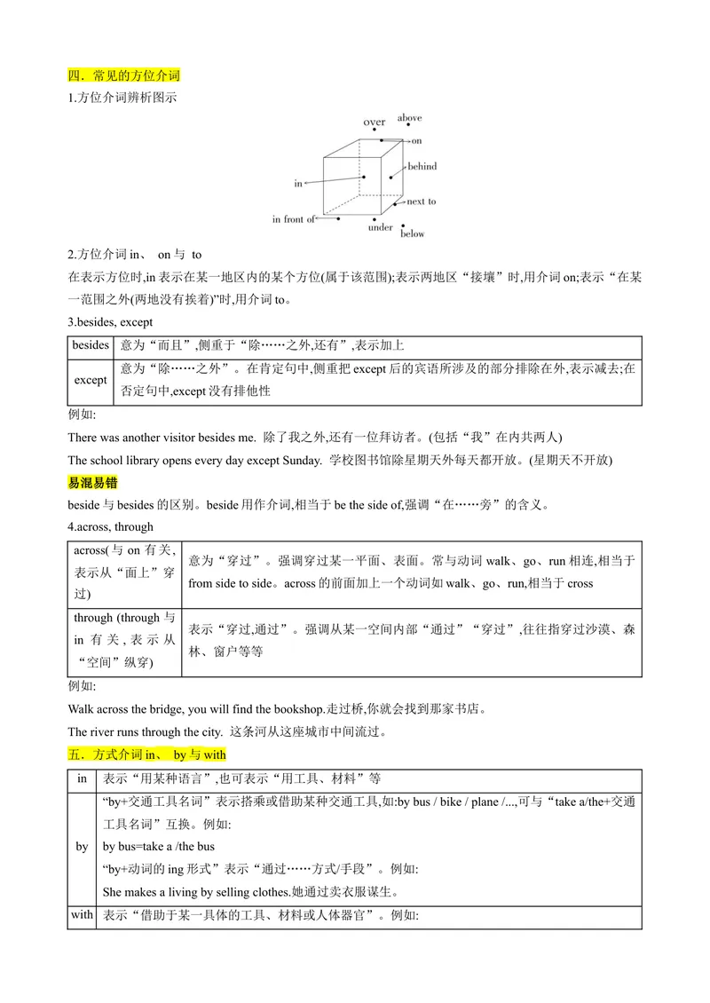 《专题02数词，介词，连词讲练（原卷版）_初中英语789_最新人教版英语八年级上册_新版_最新2025秋人教版英语（八年级上册）_2025秋人教版英语8上：预习资料包》第6页预览