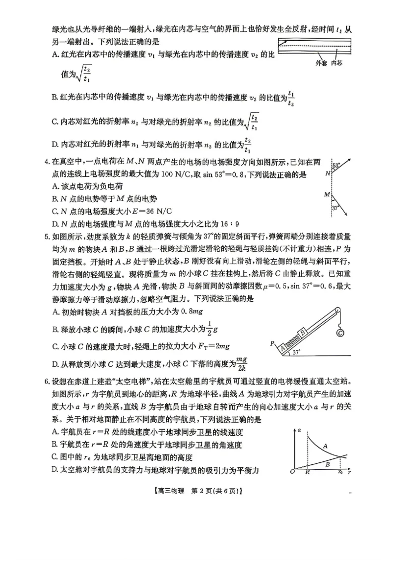 《物理2026届河南省金太阳4月联考（含答案）_2024-2027高三（6-6月题库）_2026年05月高三试卷_2605032026届河南省金太阳4月联考（全科）》第2页预览