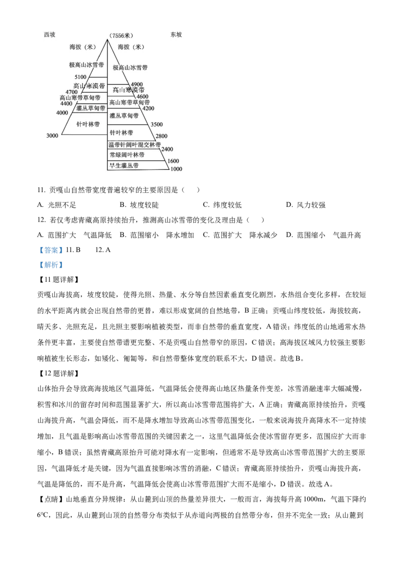 《浙江省金兰教育合作组织2025-2026学年高二下学期4月期中地理试题Word版含解析_2024-2027高二（7-7月题库）_2026年05月高二试卷》第6页预览