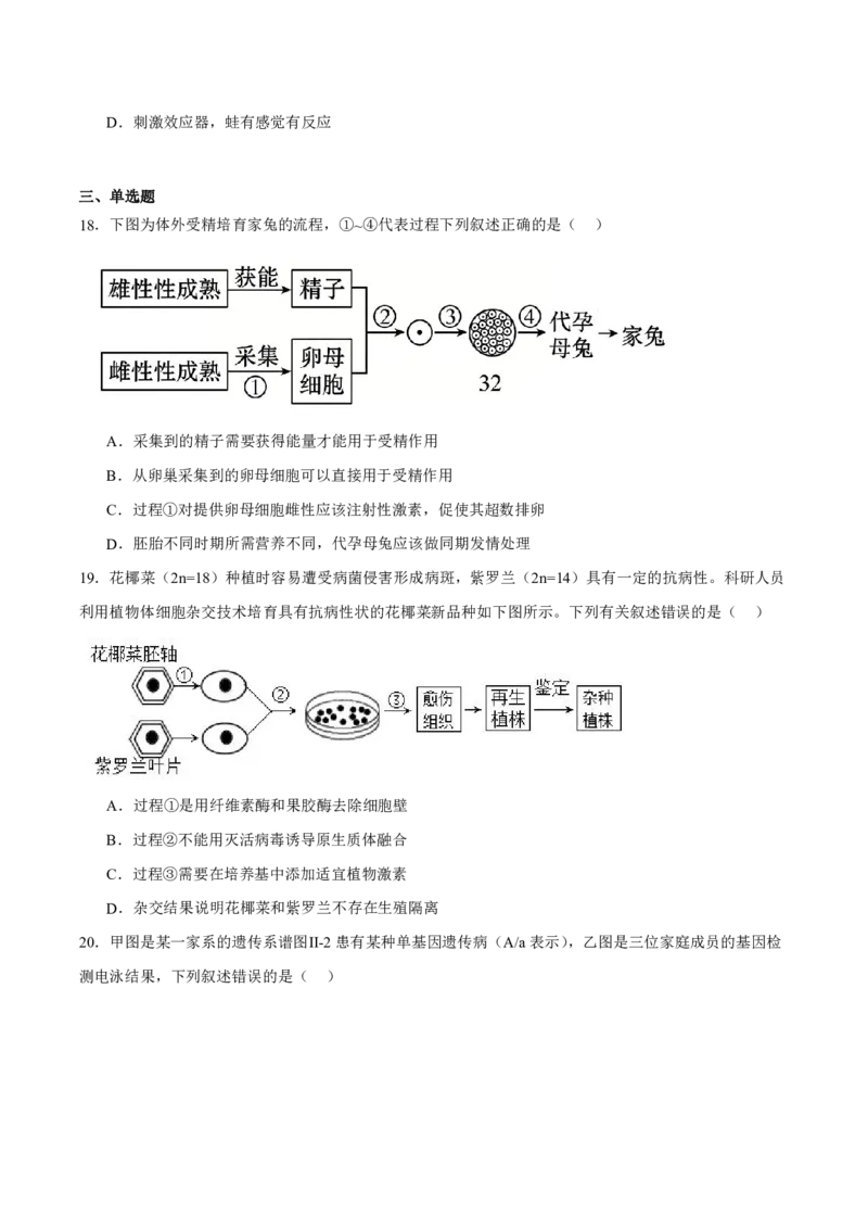 《浙江省杭州市S9联盟2025-2026学年高二下学期4月期中考试生物试卷(扫描版含答案)_2024-2027高二（7-7月题库）_2026年05月高二试卷》第5页预览