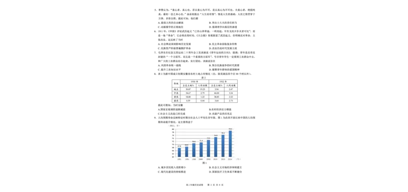 《最后一卷试卷历史_2024-2027高三（6-6月题库）_2026年05月高三试卷_260525安徽省合肥市第八中学2026届高三最后一卷（全科）》第2页预览