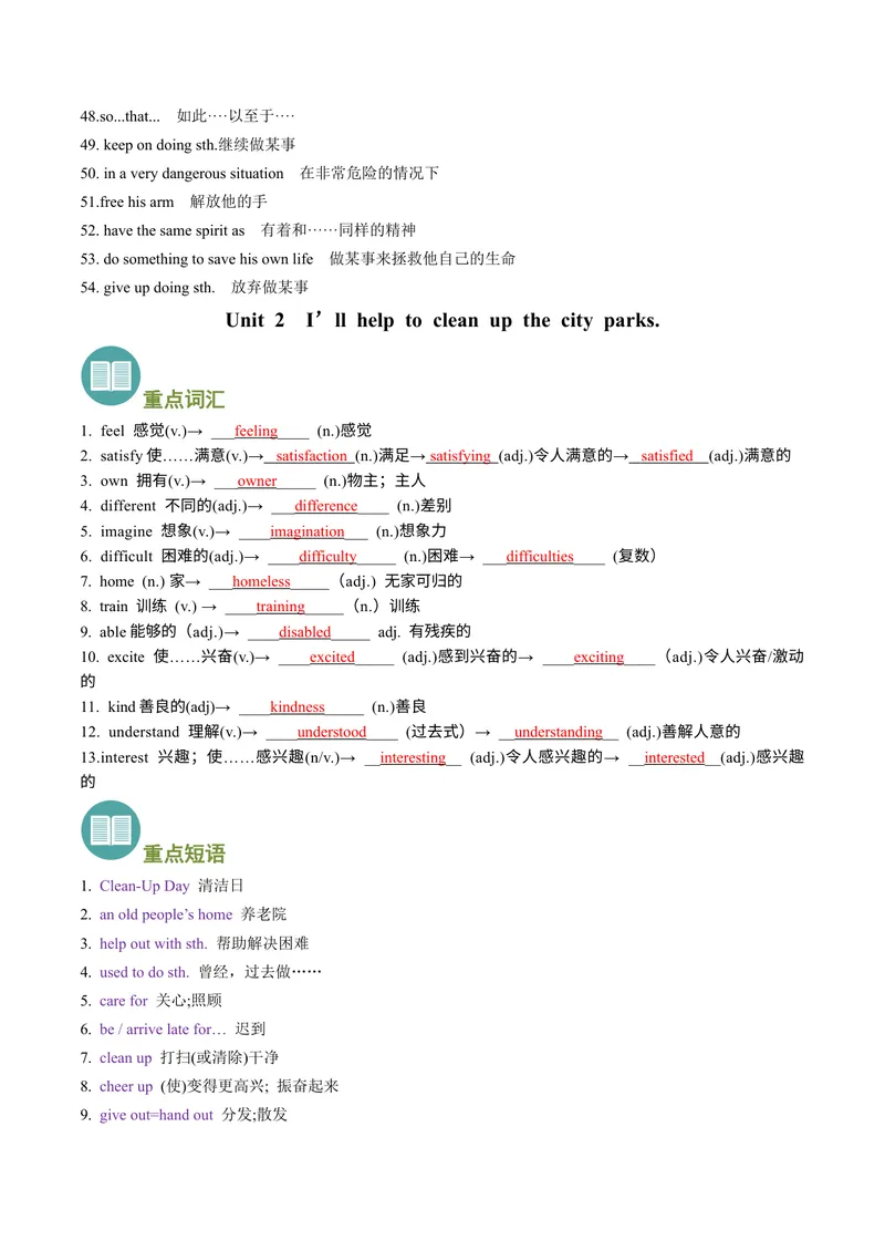 《专题01重点词汇和短语归纳（考点清单）-（人教版）_初中英语789_最新人教版英语八年级下册_旧版（有参考价值）_版本二_八年级英语下册（人教版）_期末专项复习-U302_2024版》第3页预览