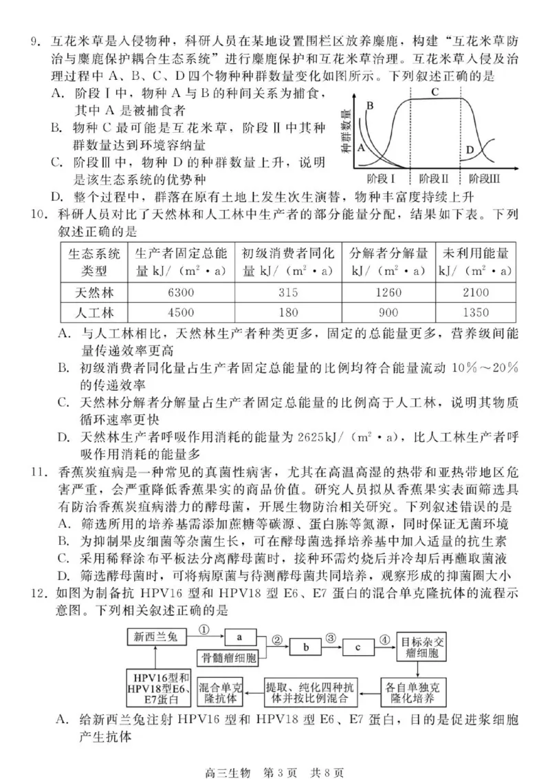 《河北省NT20名校联合体高三年级5月高三质量检测生物试卷_2024-2027高三（6-6月题库）_2026年05月高三试卷_260514河北省NT20名校联合体2026届高三5月质量检测（全科）》第3页预览