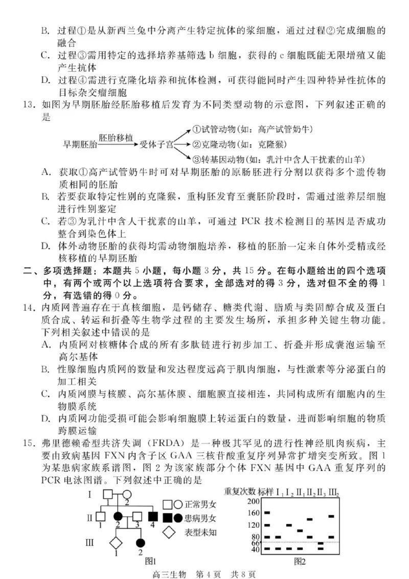 《河北省NT20名校联合体高三年级5月高三质量检测生物试卷_2024-2027高三（6-6月题库）_2026年05月高三试卷_260514河北省NT20名校联合体2026届高三5月质量检测（全科）》第4页预览