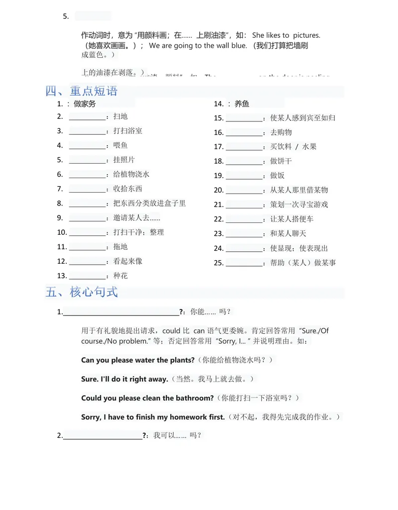 《（合并）单元知识清单Unit1-8默写版_初中英语789_最新人教版英语八年级上册_新版_最新2025秋人教版英语（八年级上册）_2025秋人教版英语8上：预习资料包_14单元知识清单（word+pdf）》第10页预览