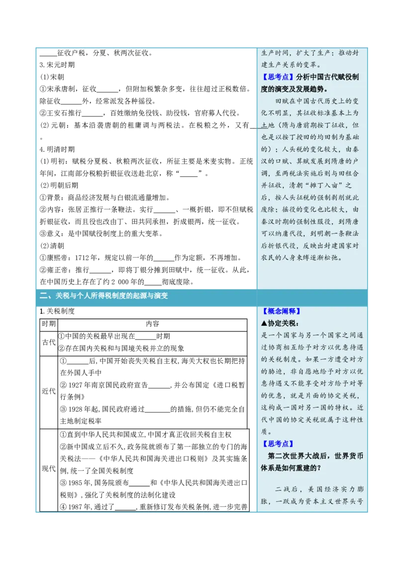 《第16课中国赋税制度的演变（学生版）_新版高中_高中历史新版_高中历史选择性必修1（统编版）_同步讲义_2024版》第2页预览