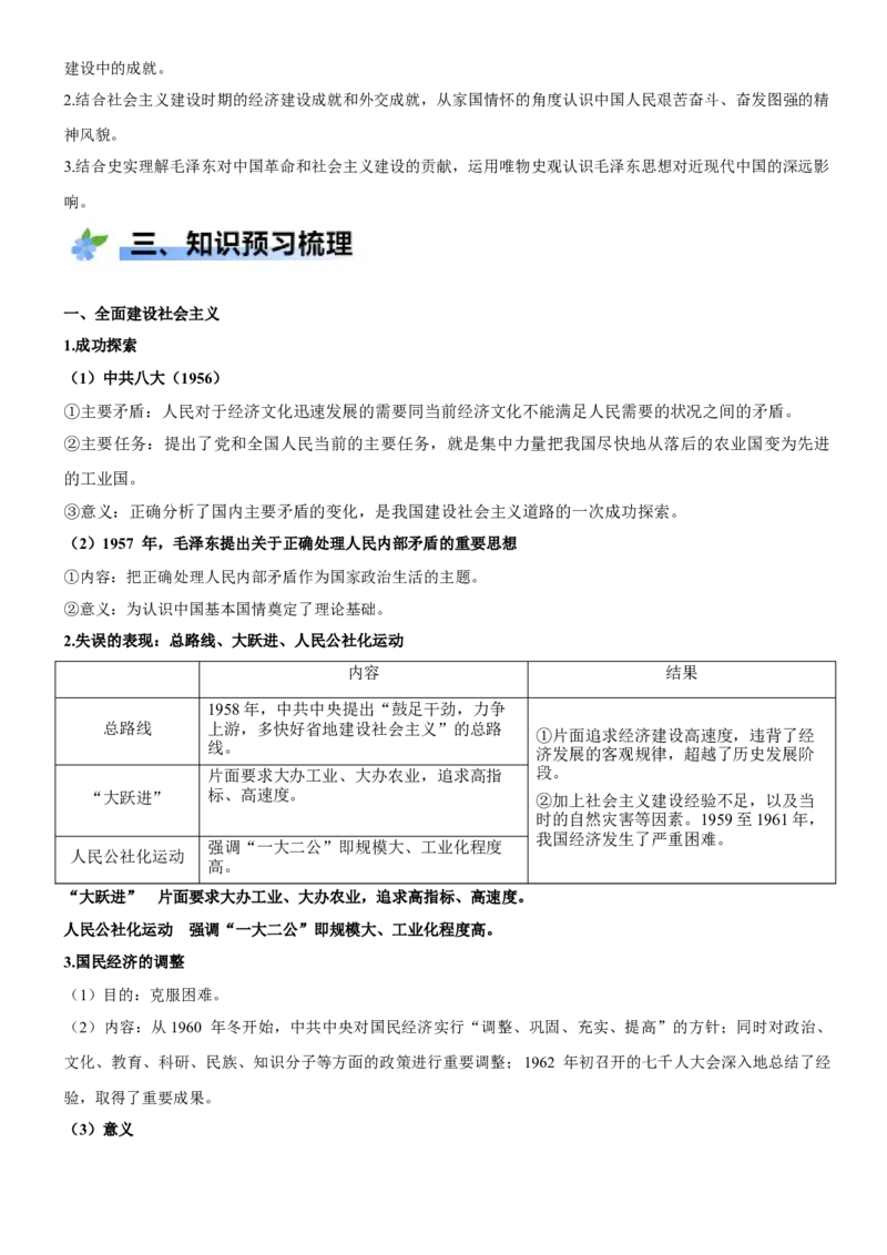 《第26课社会主义建设在探索中曲折发展（学案）-（统编版中外历史纲要上册）_新版高中_高中历史新版_高中历史纲要上（统编版）_大单元教学课件+教学设计-P21》第2页预览