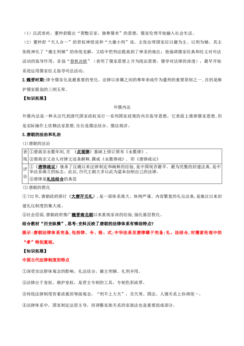 《第三单元法律与教化（知识清单）-（统编版选必1）_新版高中_高中历史新版_高中历史选择性必修1（统编版）_知识清单》第3页预览