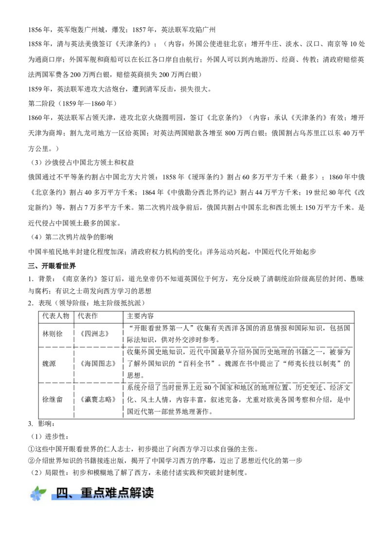 《第15课两次鸦片战争（学案）-（统编版中外历史纲要上册）_新版高中_高中历史新版_高中历史纲要上（统编版）_大单元教学课件+教学设计-P21》第4页预览