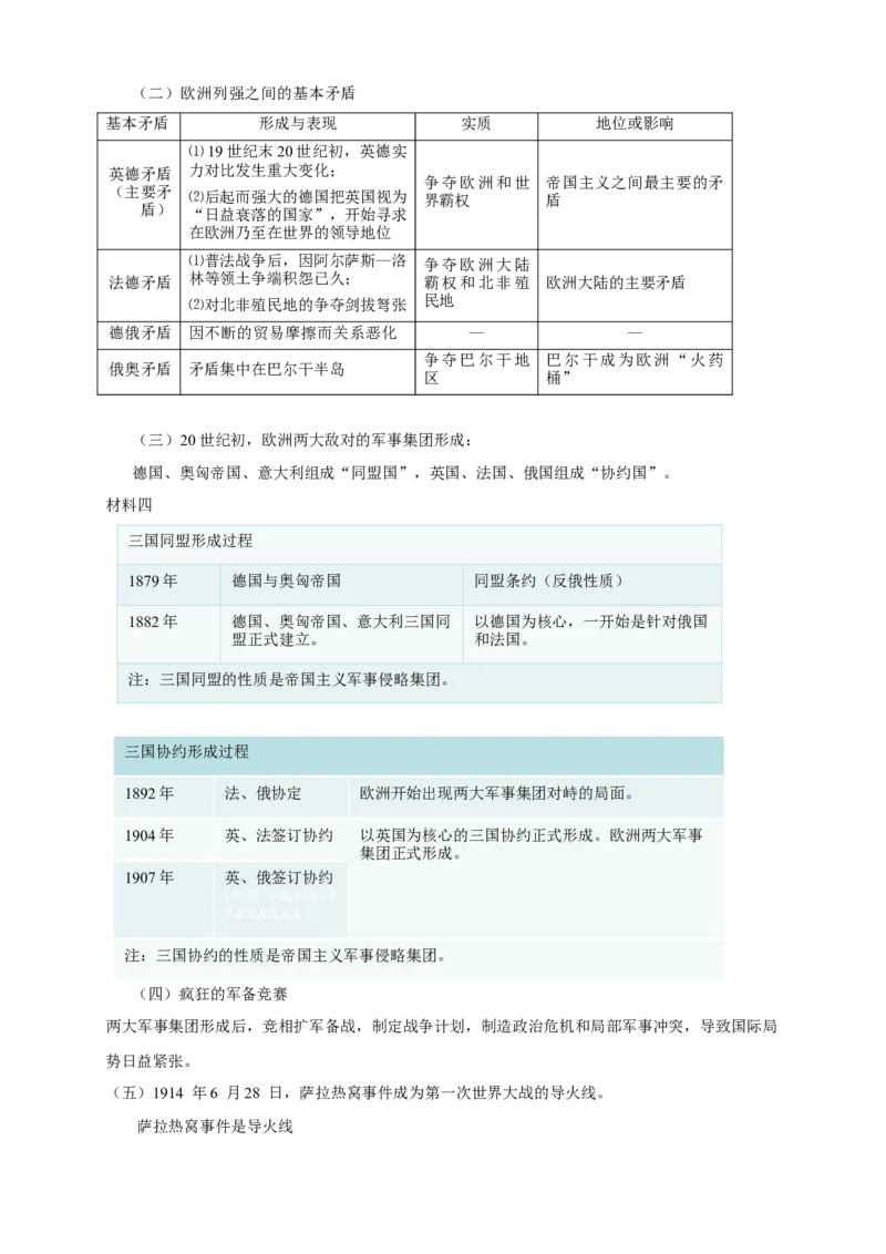 《第14课第一次世界大战与战后国际秩序教学设计（2）-部编版高中历史必修中外历史纲要下_新版高中_高中历史新版_高中历史纲要下（统编版）_教学设计》第4页预览