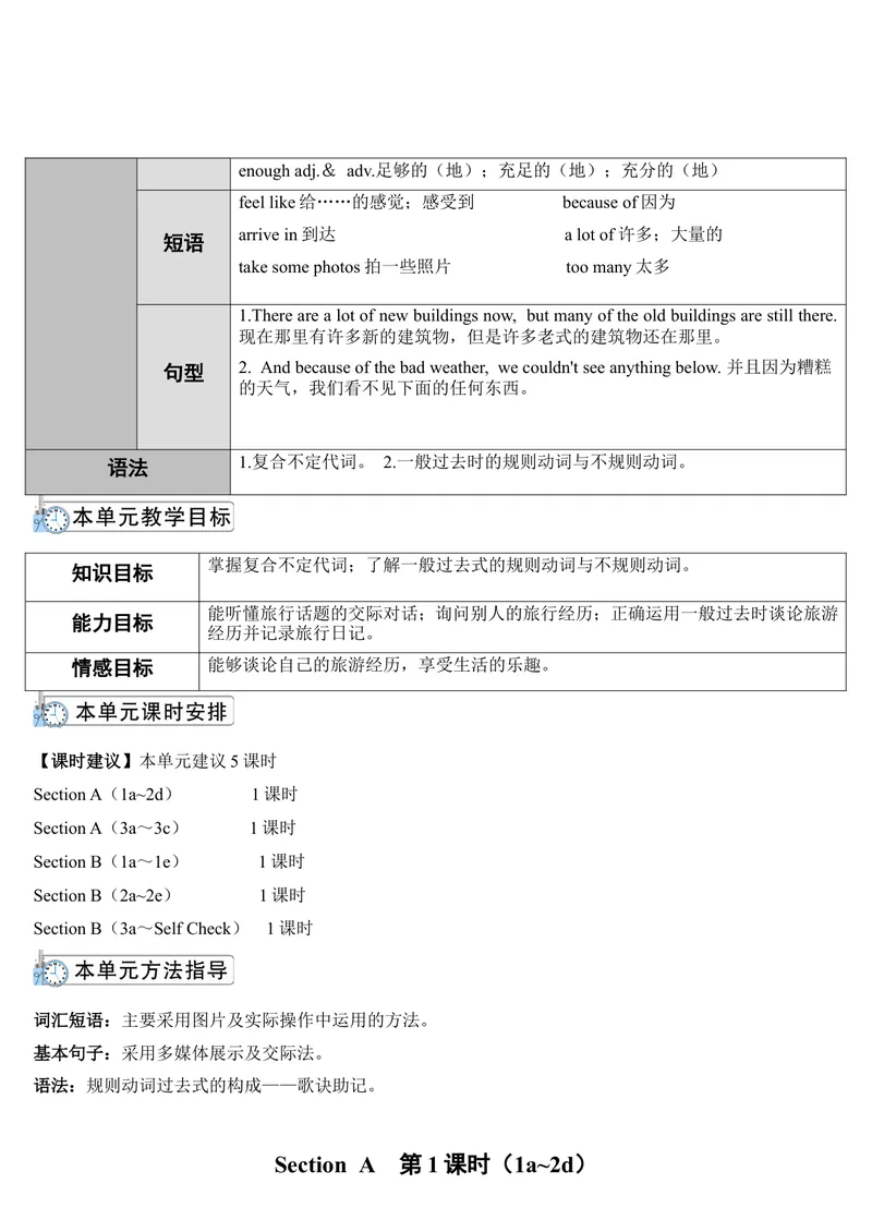 《SectionA第1课时（导学案）_初中英语789_最新人教版英语八年级上册_老版（含有参考价值）_01教案人教版初中英语八上（多版本）易提分旗舰店_人教版英语8年级上教案教案0》第2页预览