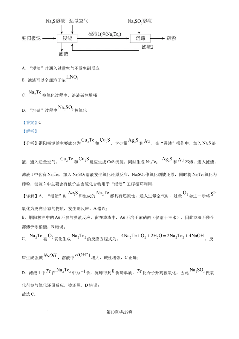 《精品解析：2026年高考黑吉辽蒙卷化学高考真题（解析版）_2024-2027高三（6-6月题库）_2026年06月高三试卷（数理化）_2026年6月高中化学试题汇编_0610化学》第10页预览