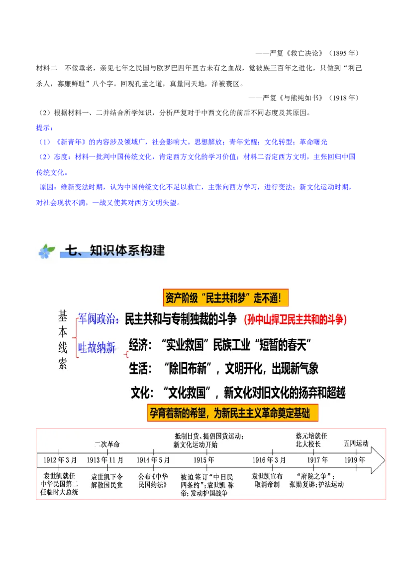 《第19课北洋军阀统治时期的政治、经济与文化（学案）-（统编版中外历史纲要上册）_新版高中_高中历史新版_高中历史纲要上（统编版）_大单元教学课件+教学设计-P21》第10页预览