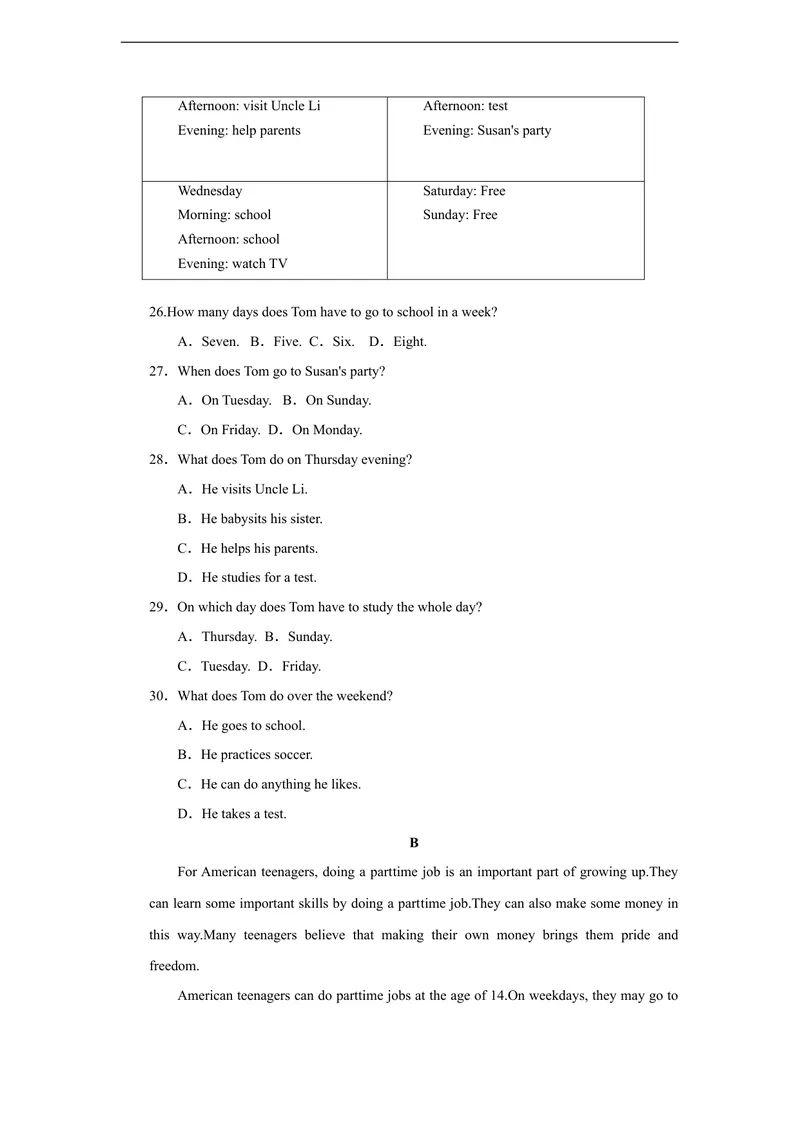 《点拨单元达标测试卷_初中英语789_最新人教版英语八年级上册_老版（含有参考价值）_03练习和试卷人教版初中英语八上（多版本）易提分旗舰店_单元过关卷+达标测试卷(含听力)_124》第4页预览