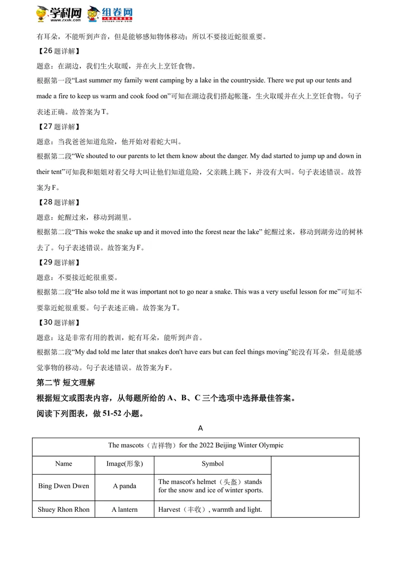 《精品解析：湖南省湘西2020年中考英语试题（解析版）_初中英语789_26秋最新人教版英语九年级上册_人教版英语九年级全册_人教版初中英语9全一册_0最新更新_人教版英语9年级下册_湖南_湘西》第10页预览