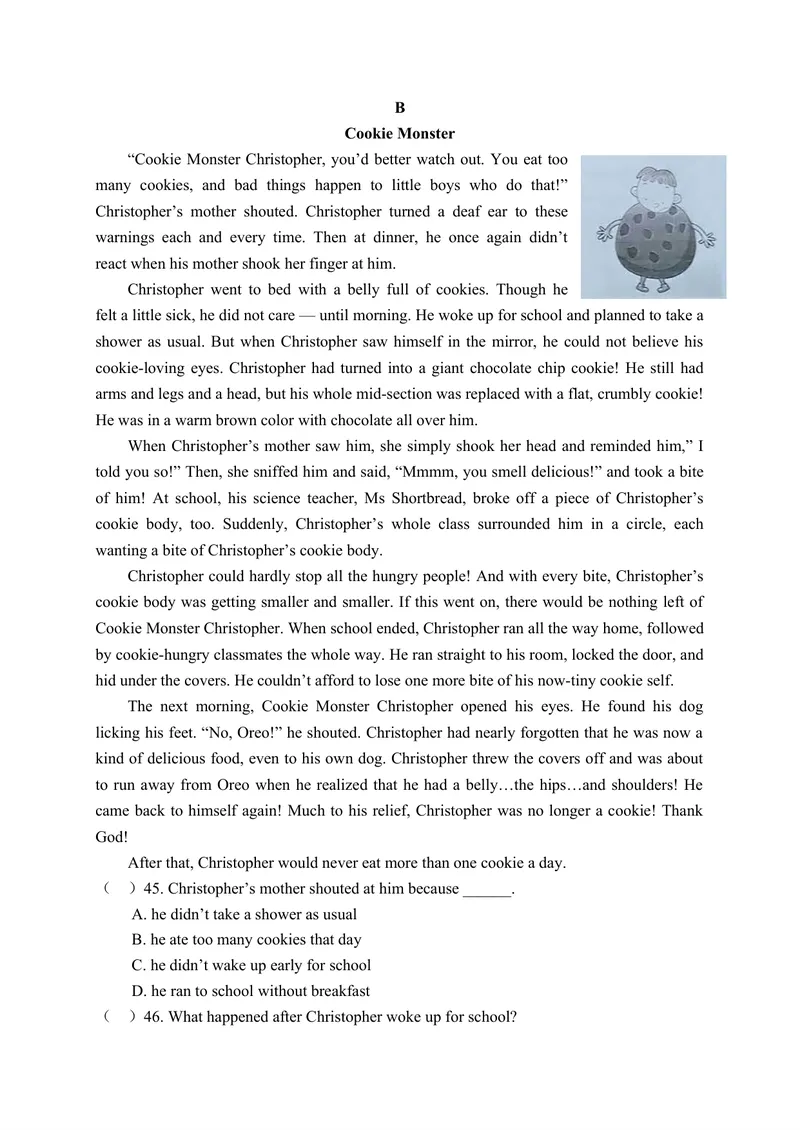 《北京市海淀区九年级上学期期末考试英语试题_初中英语789_26秋最新人教版英语九年级上册_26秋人教九上_39、赠送其它资料_旧版资料_4.习题试卷_5人教英语9全一册期末试卷（015份）》第7页预览