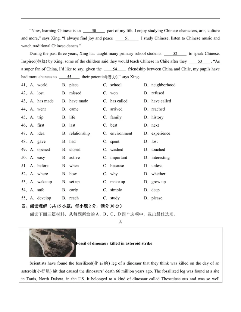 《期中模拟卷01（考试版）测试范围：Unit1-Unit5（人教新目标）A4版_初中英语789_旧版人教版英语九年级全册_旧版可参考_06.英语9全一册-试题_期中试卷》第6页预览
