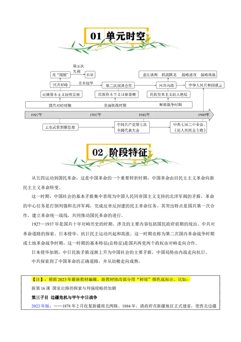 《第七单元速记清单（统编版中外历史纲要上）_新版高中_高中历史新版_高中历史纲要上（统编版）_知识清单》第2页预览