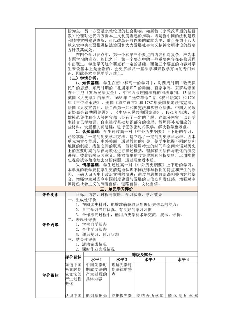 《第三单元法律与教化（大单元教学设计）-（统编版选择性必修一）_新版高中_高中历史新版_高中历史选择性必修1（统编版）_大单元教学课件+教学设计-P21_第三单元法律与教化（8-10）》第3页预览