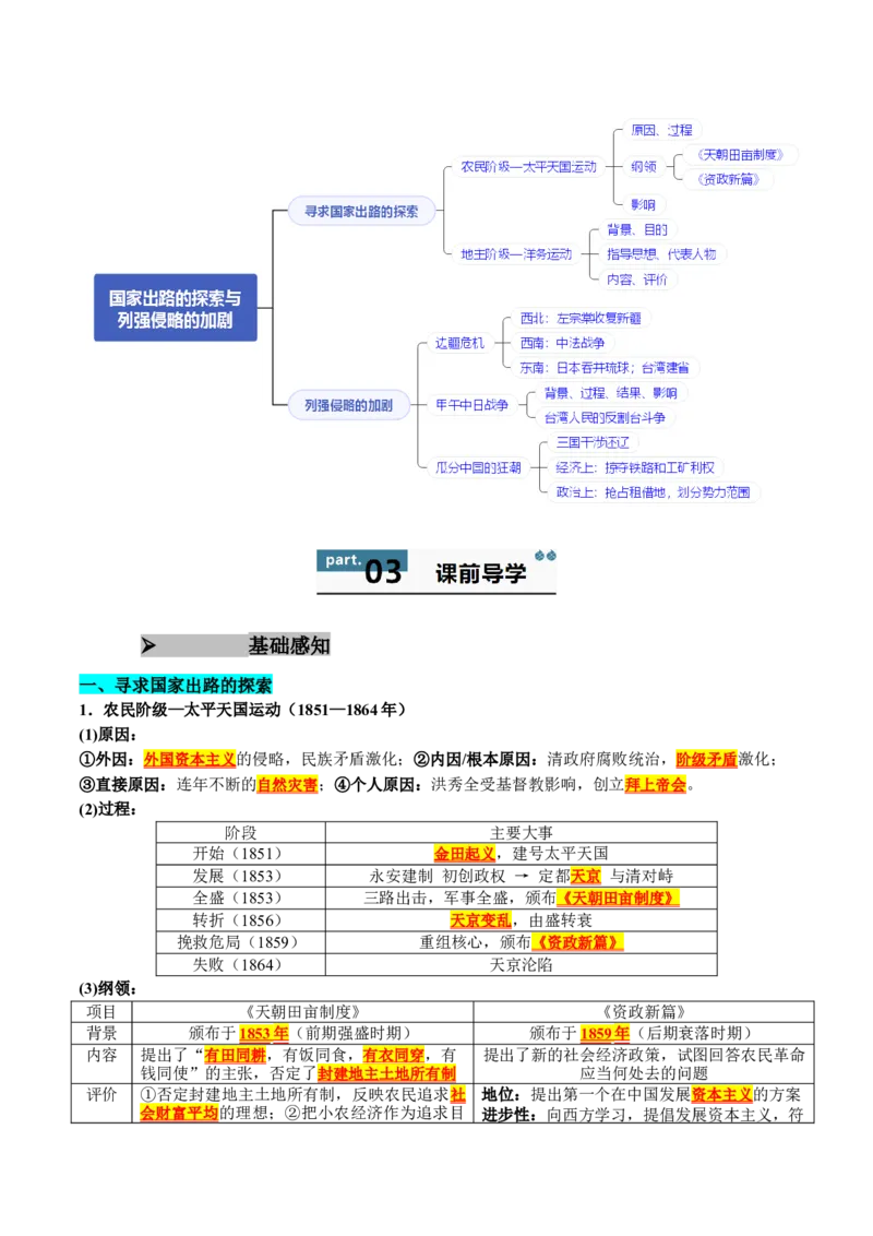 《第16课国家出路的探索与列强侵略的加剧（教师版）_新版高中_高中历史新版_高中历史纲要上（统编版）_同步讲义-P5_2025版》第2页预览
