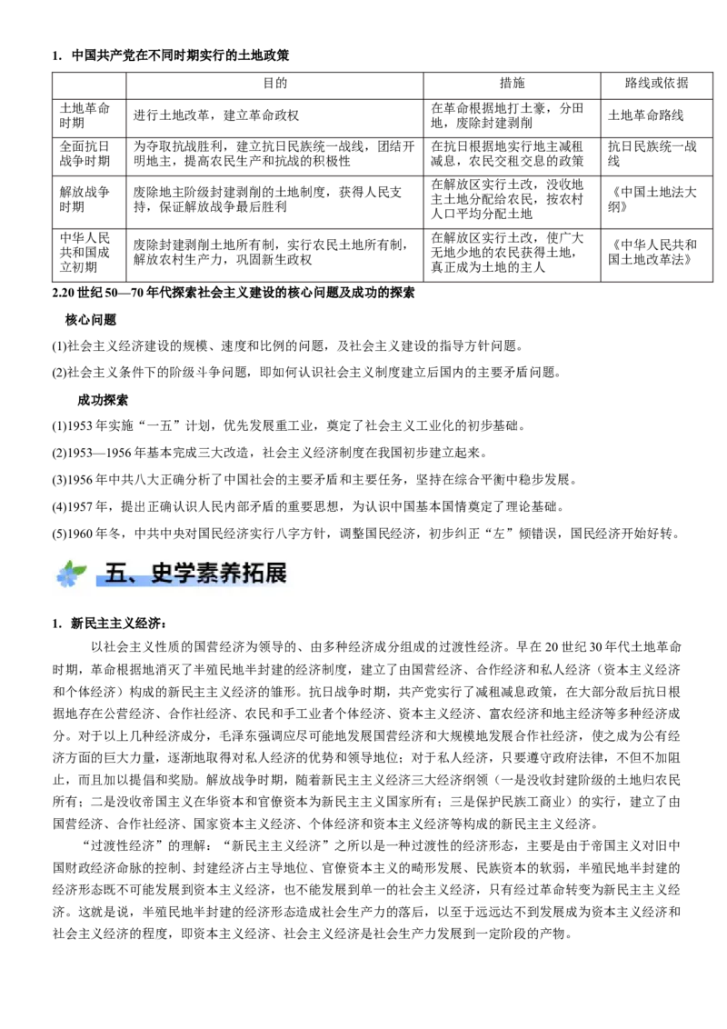 《第25课中华人民共和国成立和向社会主义的过渡（学案）-（统编版中外历史纲要上册）_新版高中_高中历史新版_高中历史纲要上（统编版）_大单元教学课件+教学设计-P21》第5页预览