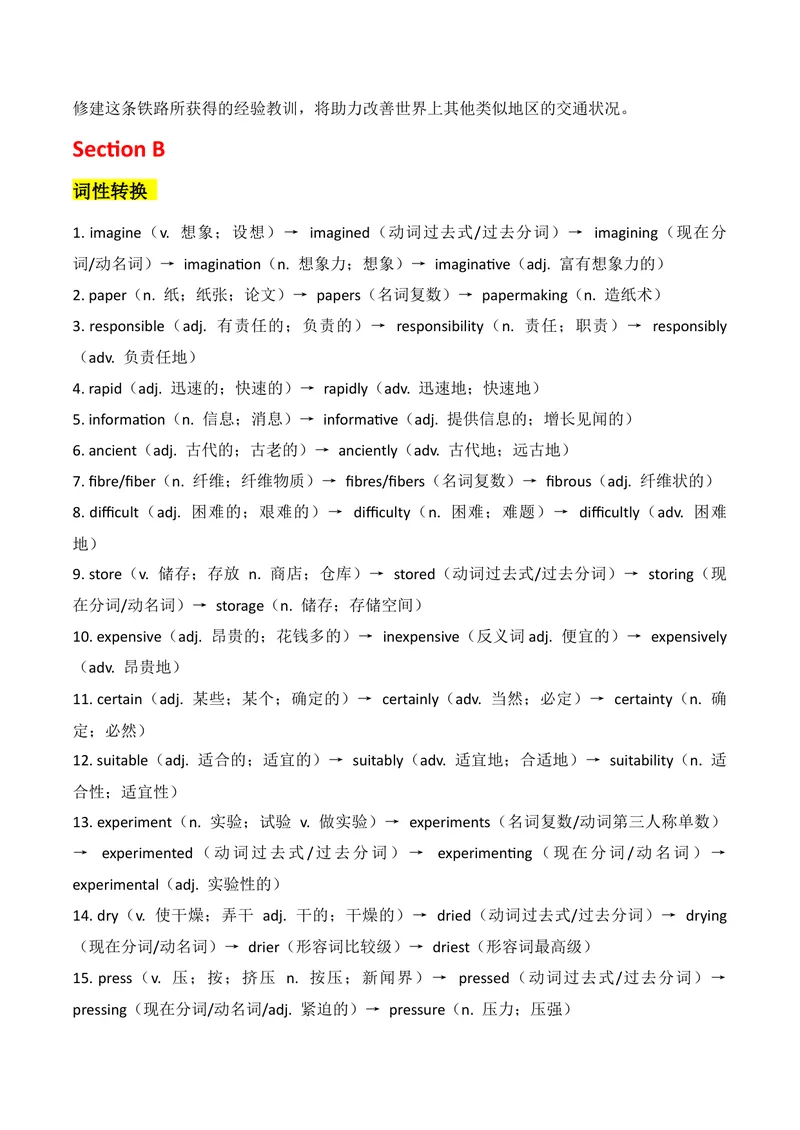《新人教版九上知识清单U5（送默写版）(1)_初中英语789_26秋最新人教版英语九年级上册_26秋人教九上_08、单元知识清单背诵版+默写版PDF版+word版_知识清单WORD版本》第6页预览