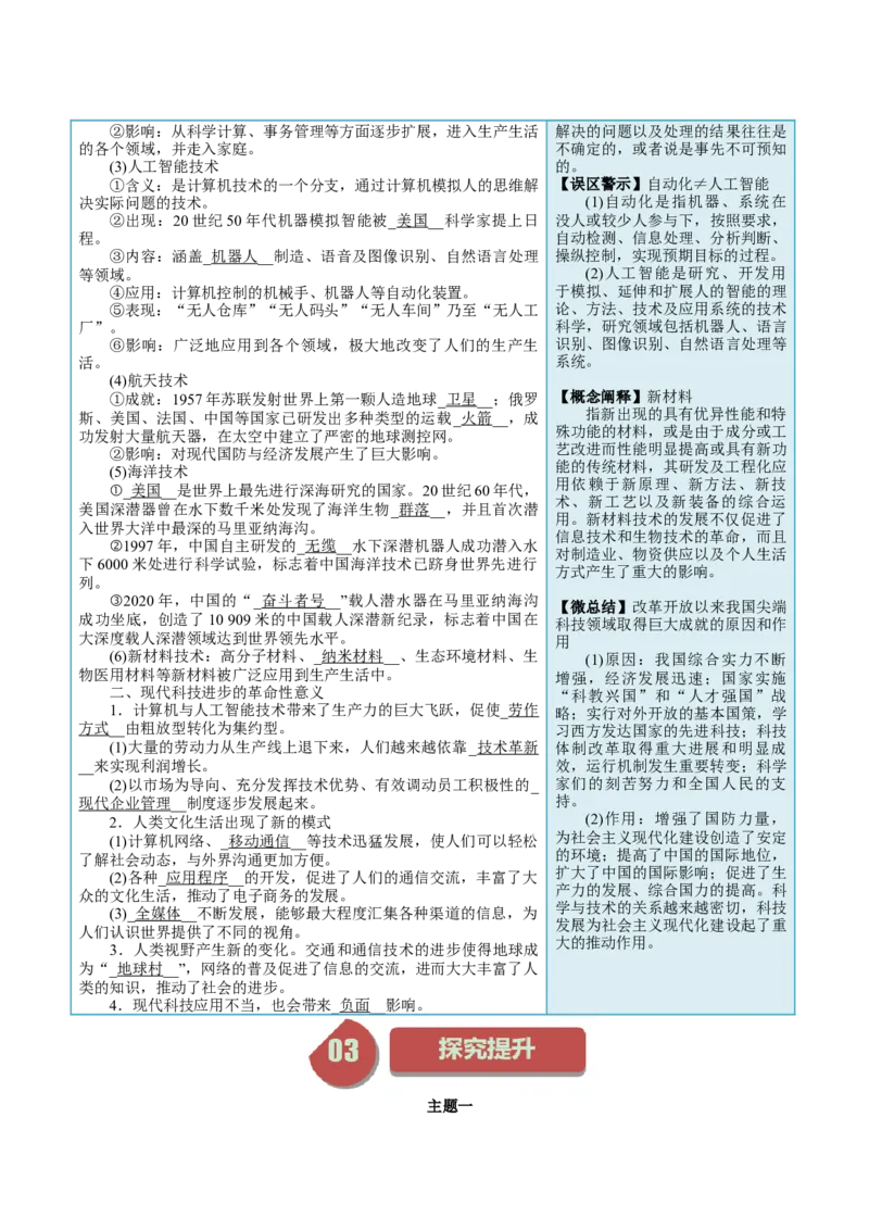 《第6课现代科技进步与人类社会发展-选择性必修2：经济与社会生活）_新版高中_高中历史新版_高中历史选择性必修2（统编版）_同步讲义-P5_2024版》第2页预览