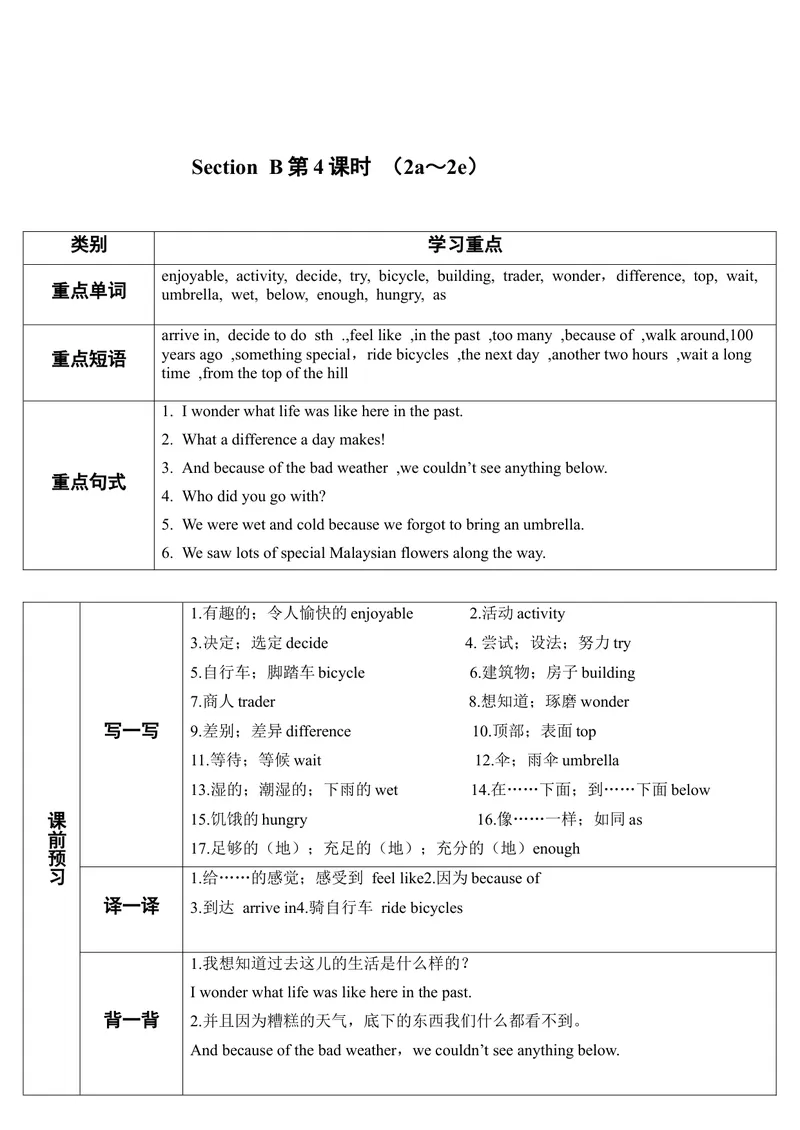 《SectionB第4课时（导学案）_初中英语789_最新人教版英语八年级上册_老版（含有参考价值）_01教案人教版初中英语八上（多版本）易提分旗舰店_人教版英语8年级上教案教案0》第1页预览