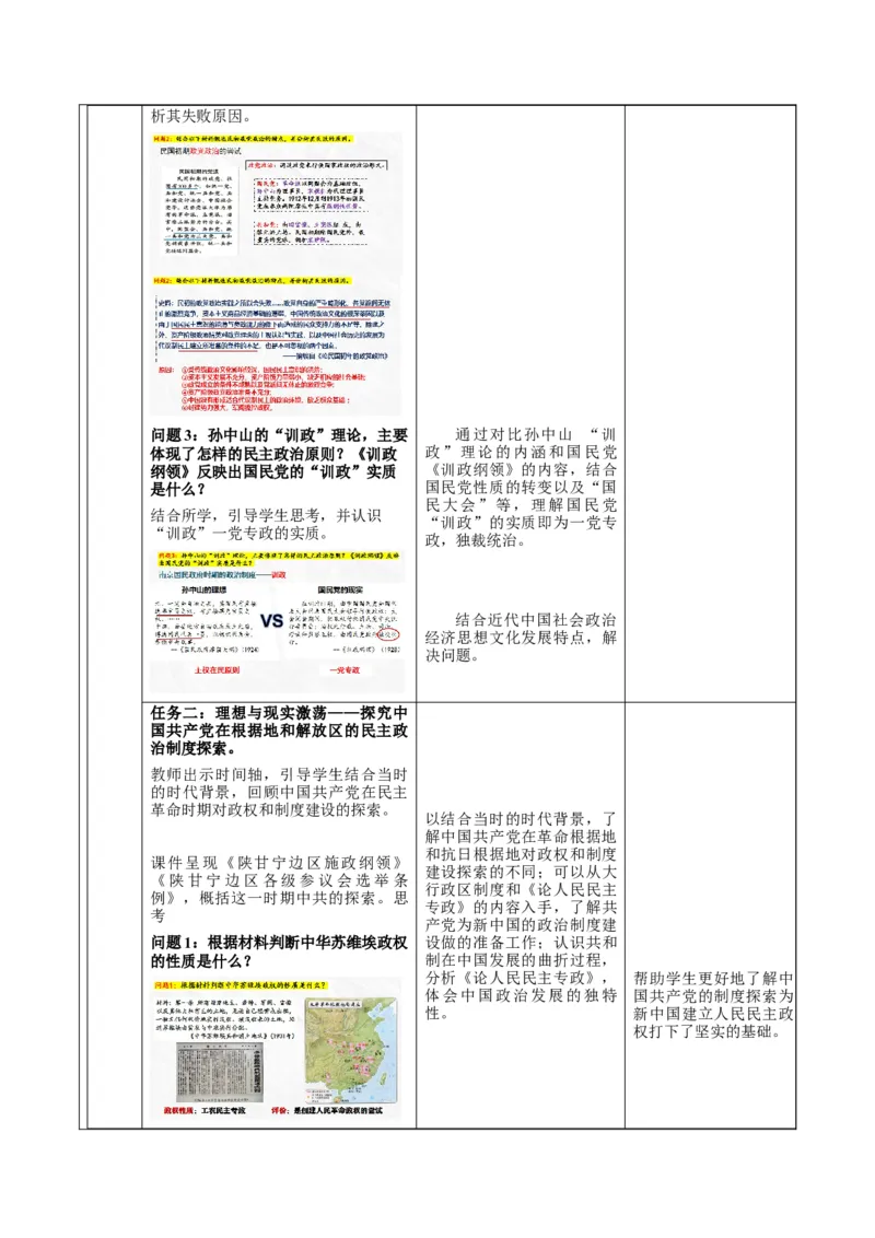 《第3课中国近代至当代政治制度的演变（课时教学设计）-（统编版选择性必修一）_新版高中_高中历史新版_高中历史选择性必修1（统编版）_大单元教学课件+教学设计-P21》第3页预览